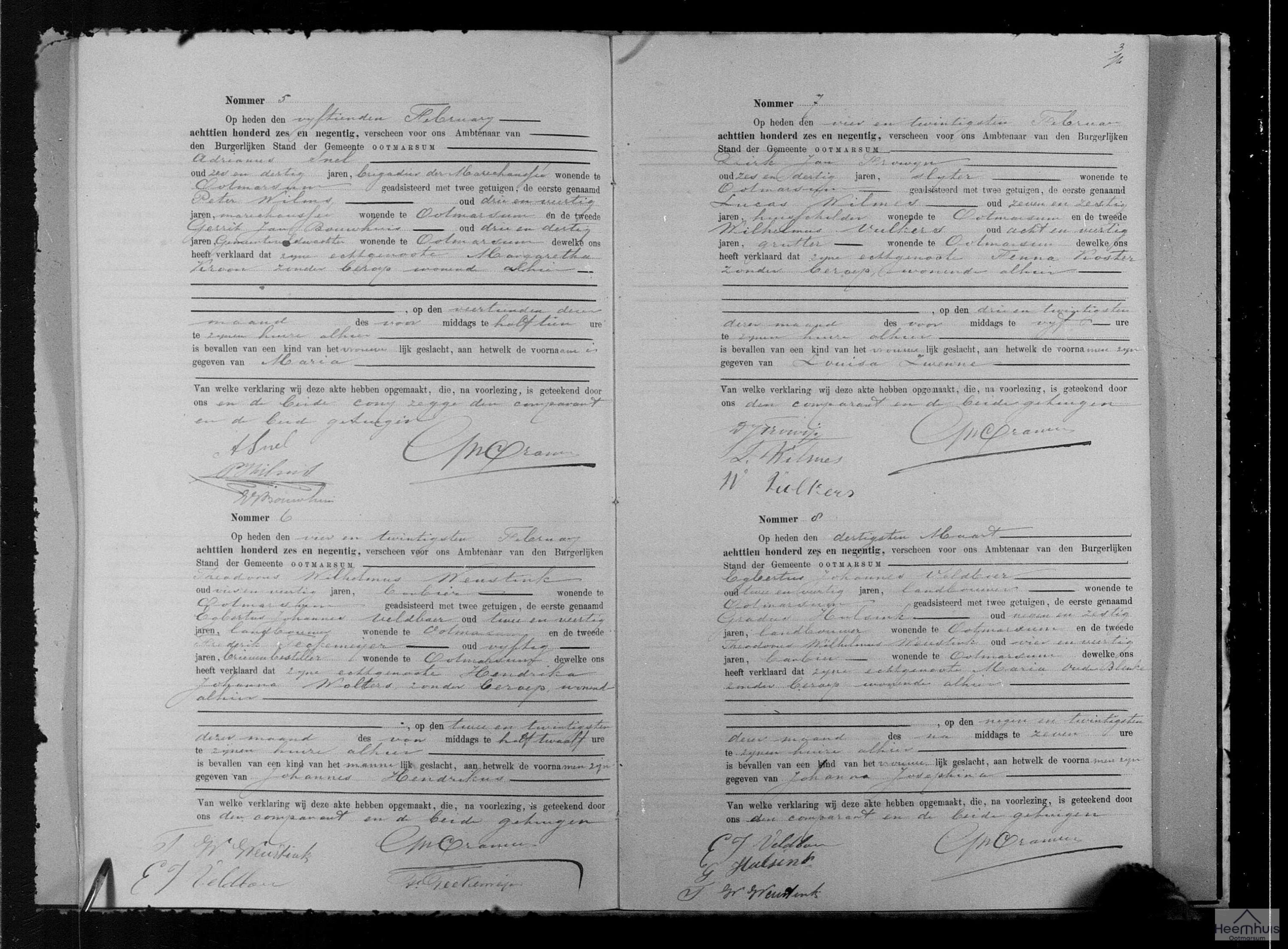 Geboorteakte van Maria Snel