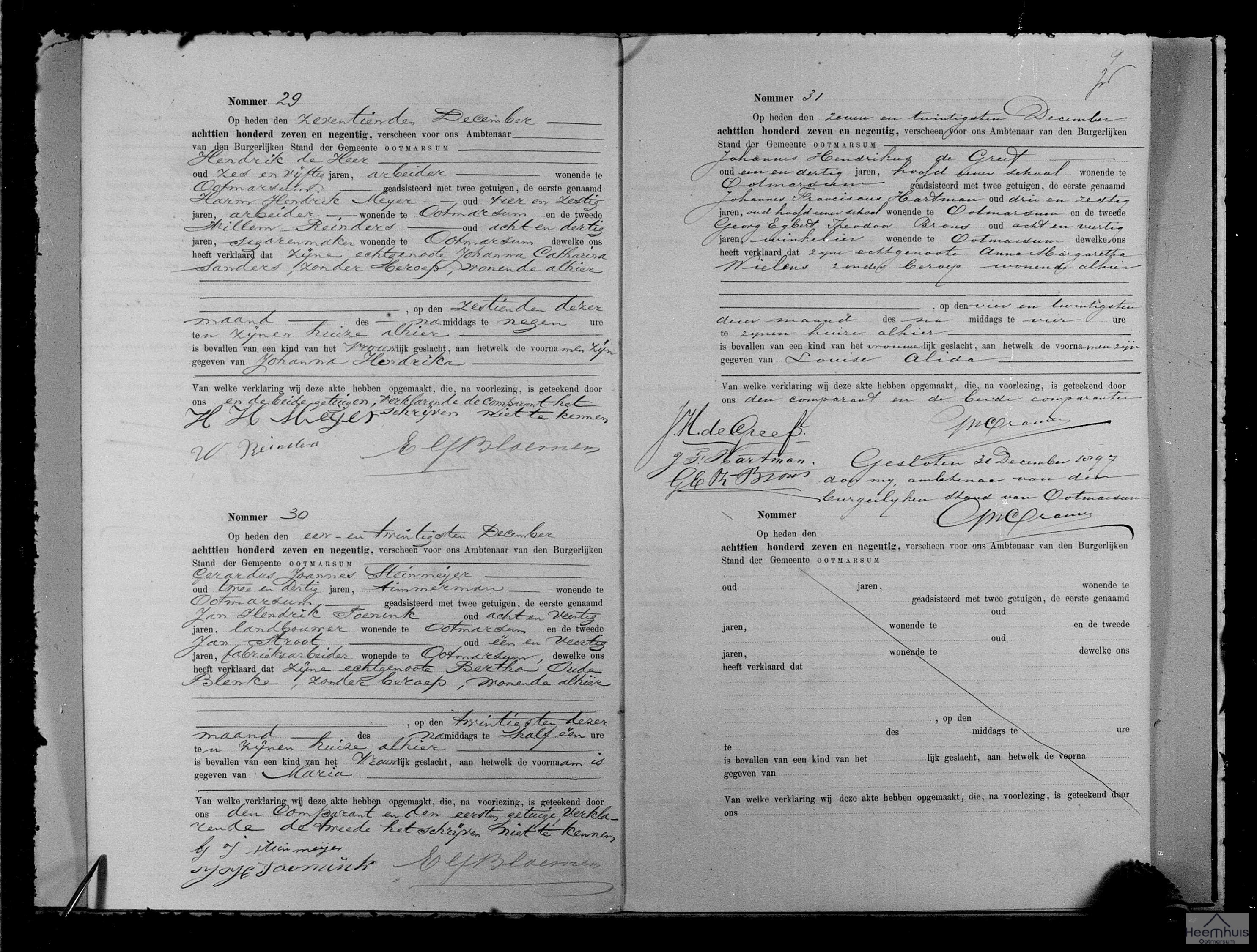 Geboorteakte van Maria Steinmeijer