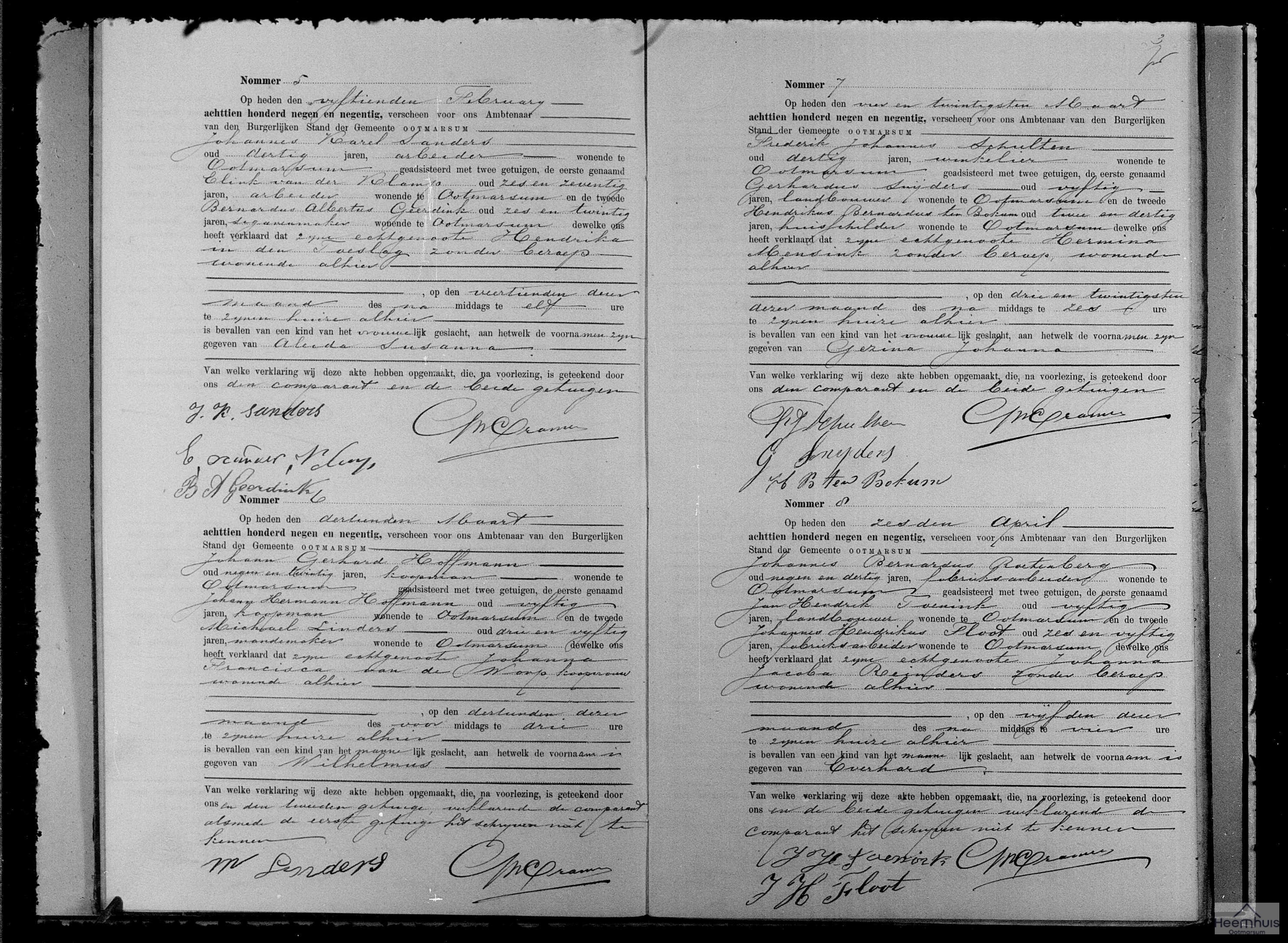 Geboorteakte van Gezina Johanna Schulten Geboorteakte van Gezina Johanna Schulten