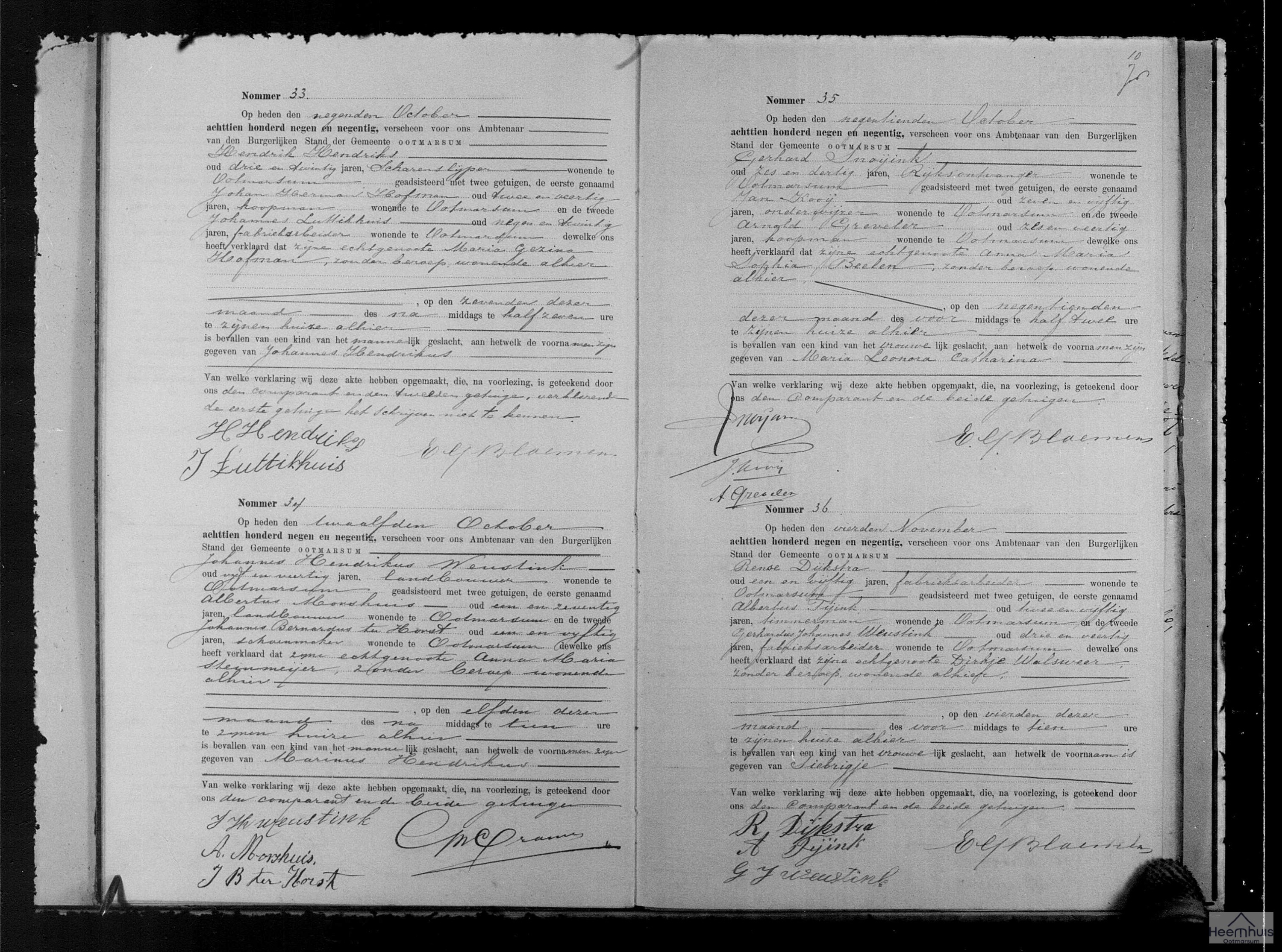 Geboorteakte van Maria Leonora Catharina Snoijink