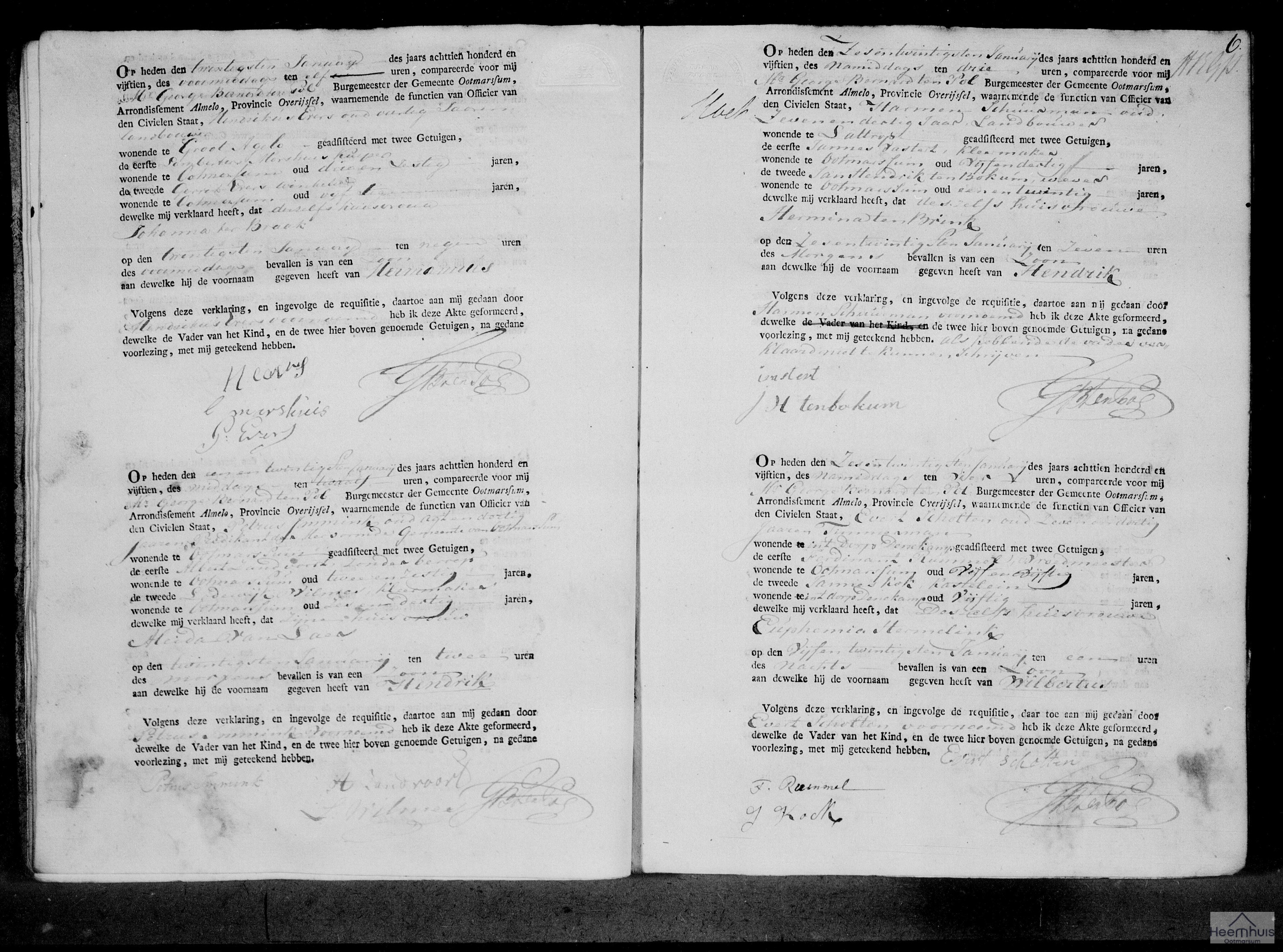 Geboorteakte van Wilbertus Scholten