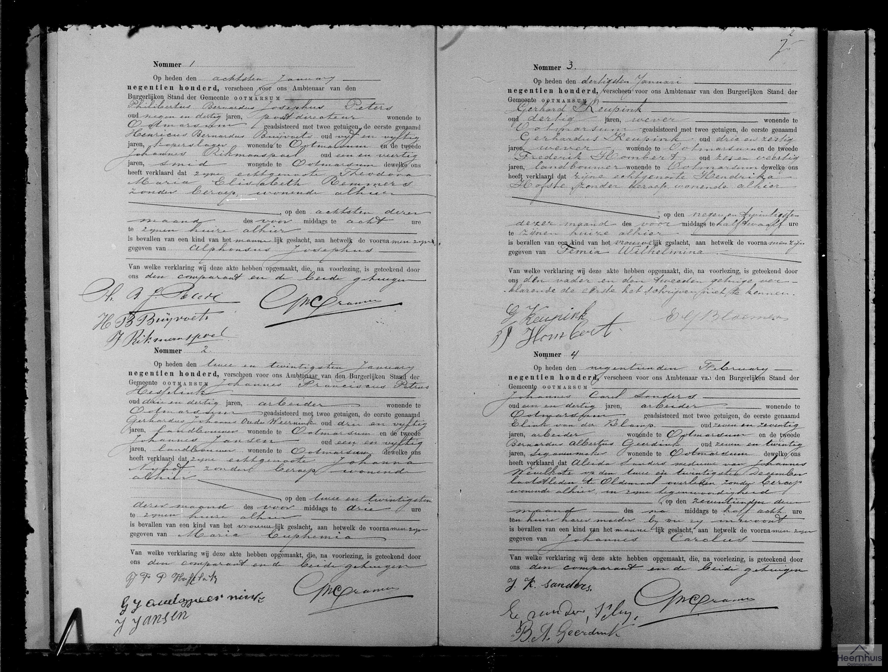 Geboorteakte van Maria Euphemia Hesselink