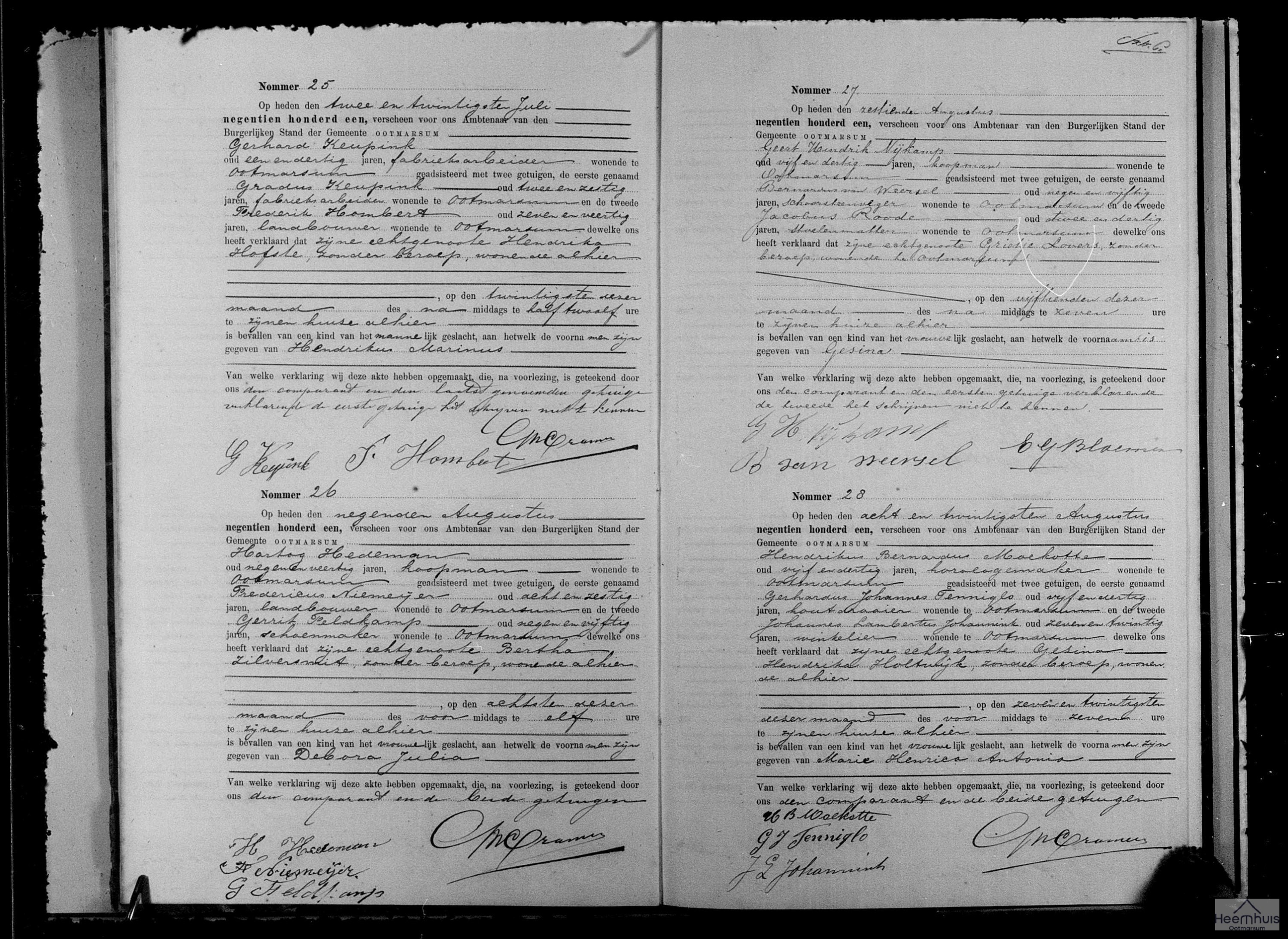 Geboorteakte van Marie Henrica Antonia Moekotte