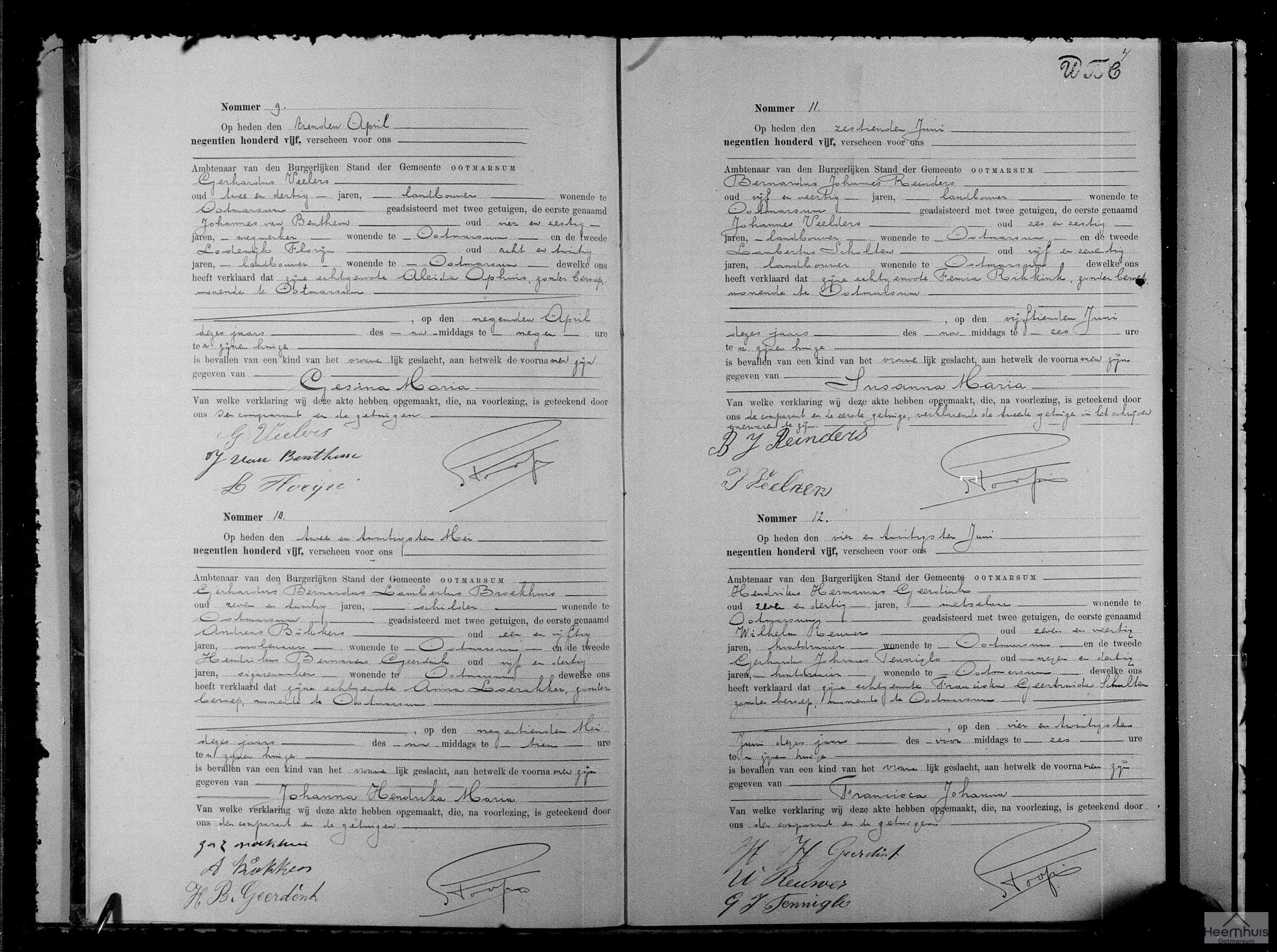 Geboorteakte van Johanna Hendrika Maria Broekhuis Geboorteakte van Johanna Hendrika Maria Broekhuis