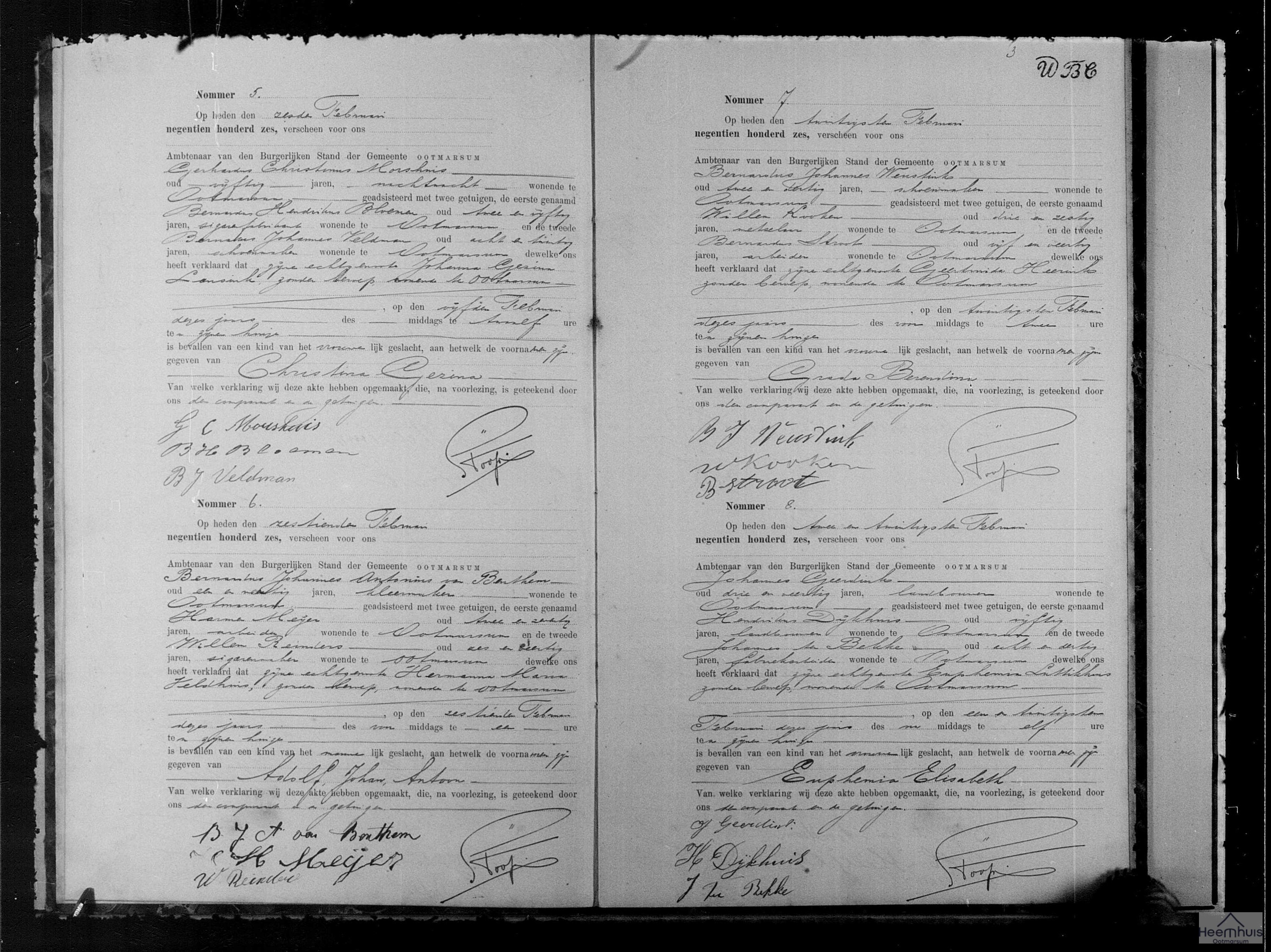 Geboorteakte van Euphemia Elisabeth Geerdink Geboorteakte van Euphemia Elisabeth Geerdink