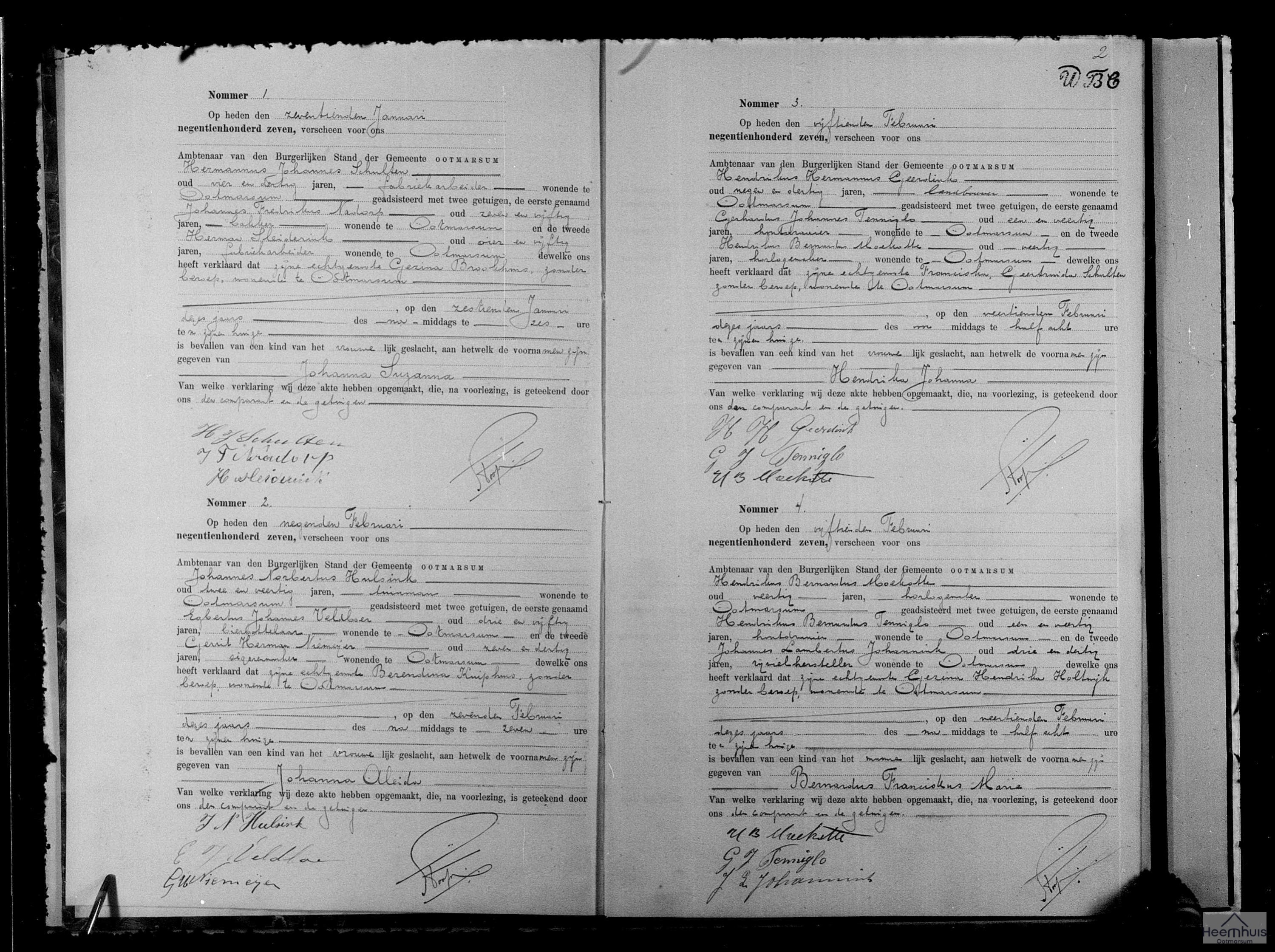 Geboorteakte van Bernardus Franciskus Marie Moekotte