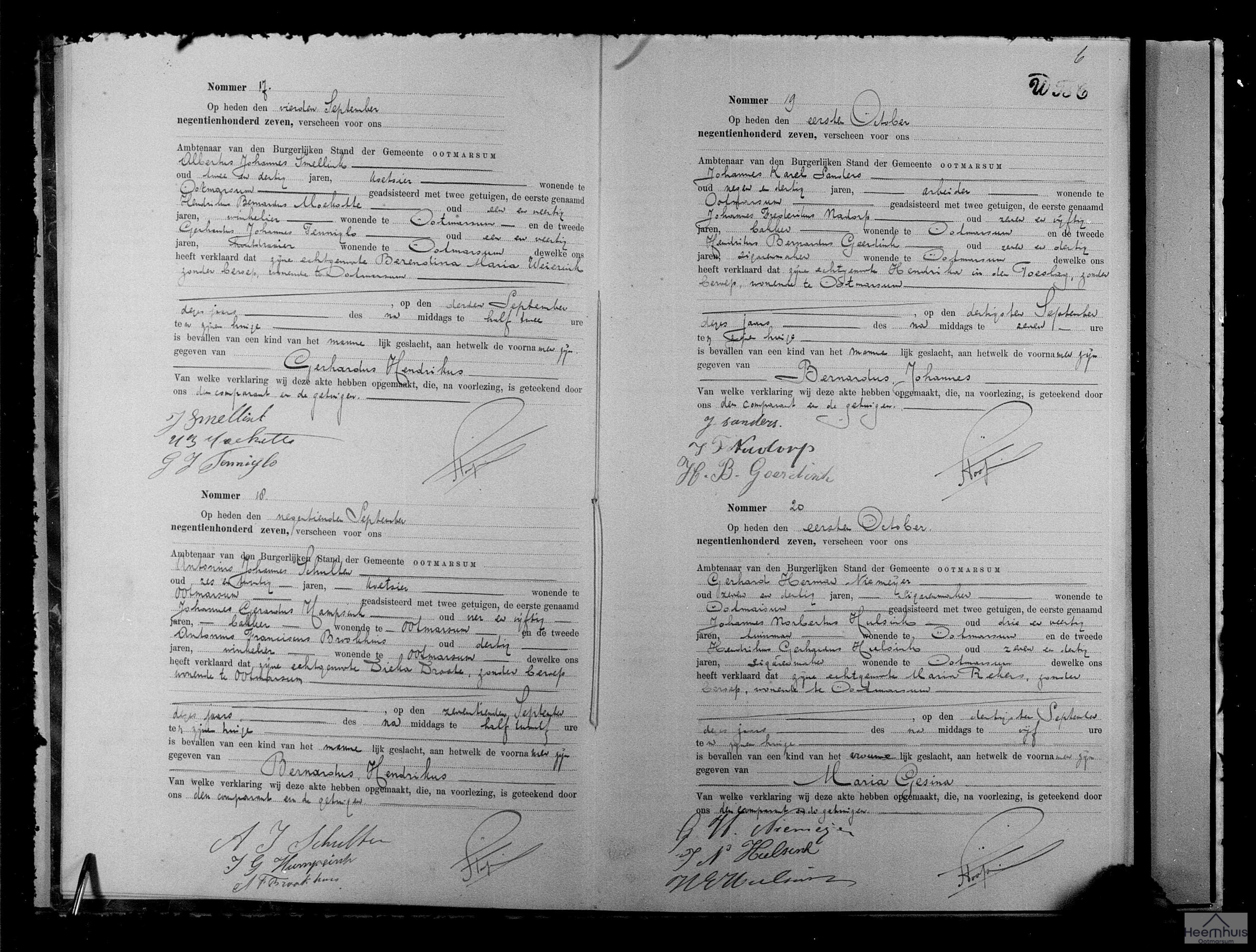 Geboorteakte van Gerhardus Hendrikus Smellink Geboorteakte van Gerhardus Hendrikus Smellink