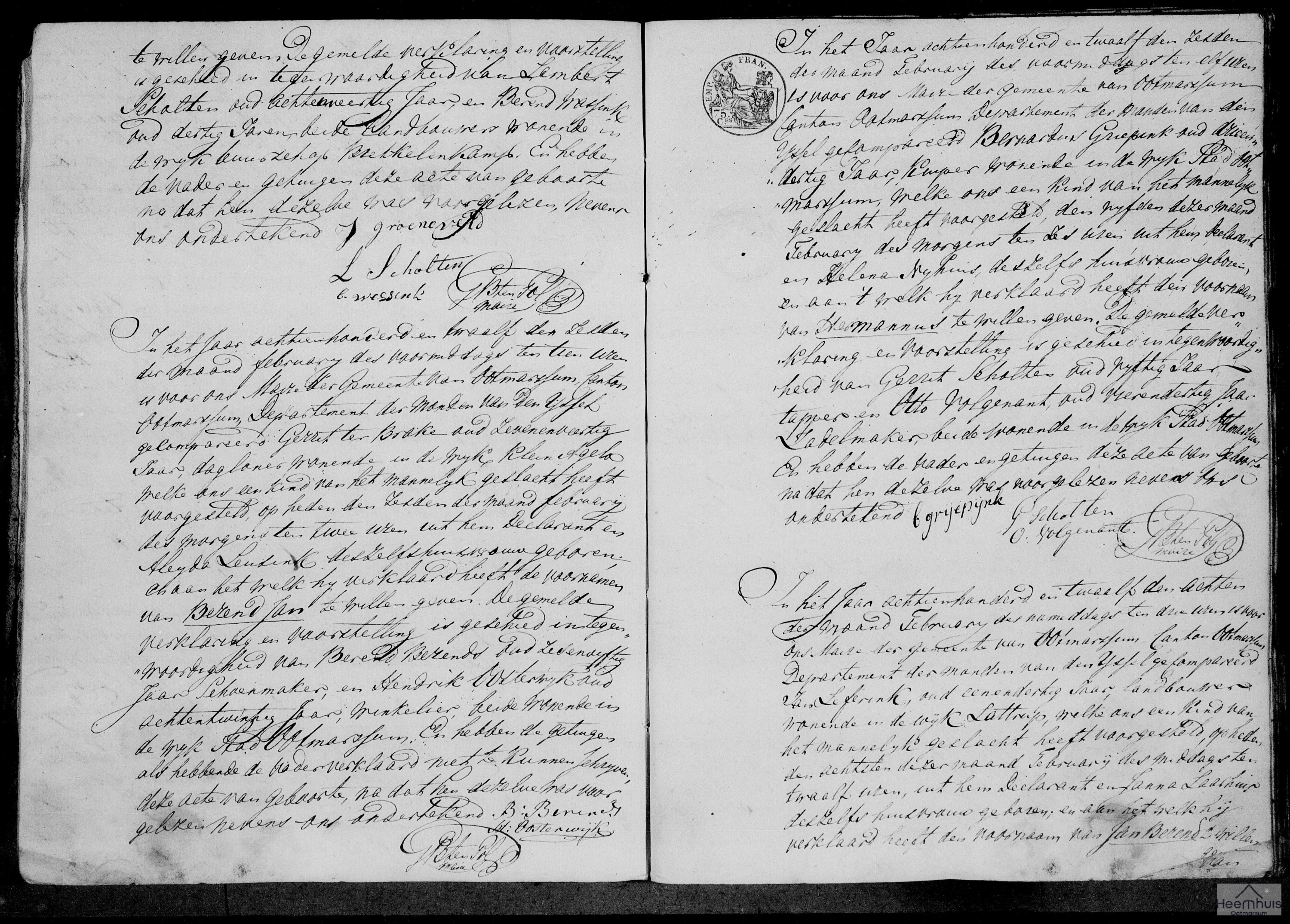Geboorteakte van Jan Berend Leferink