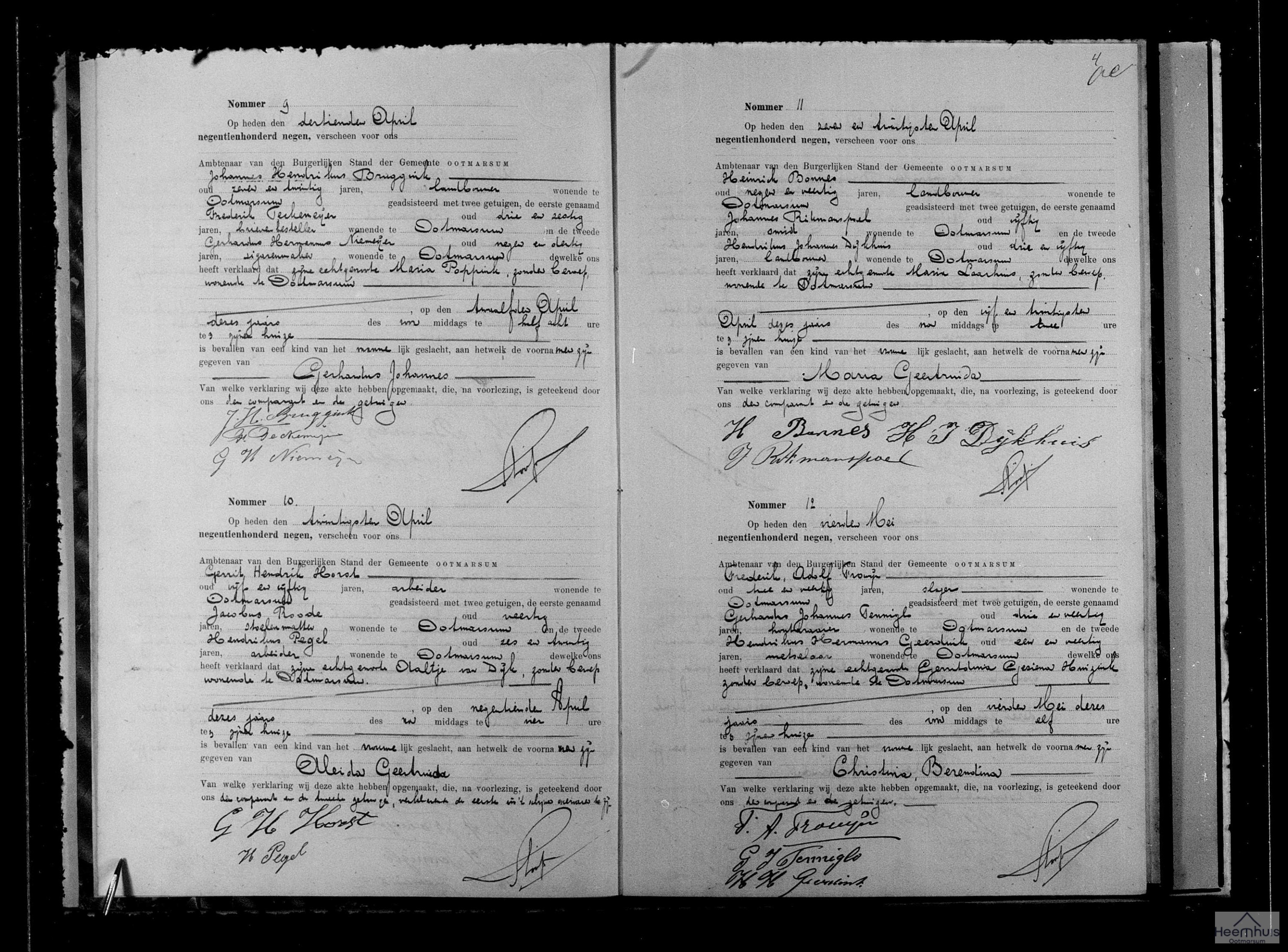 Geboorteakte van Aleida Geertruida Horst Geboorteakte van Aleida Geertruida Horst