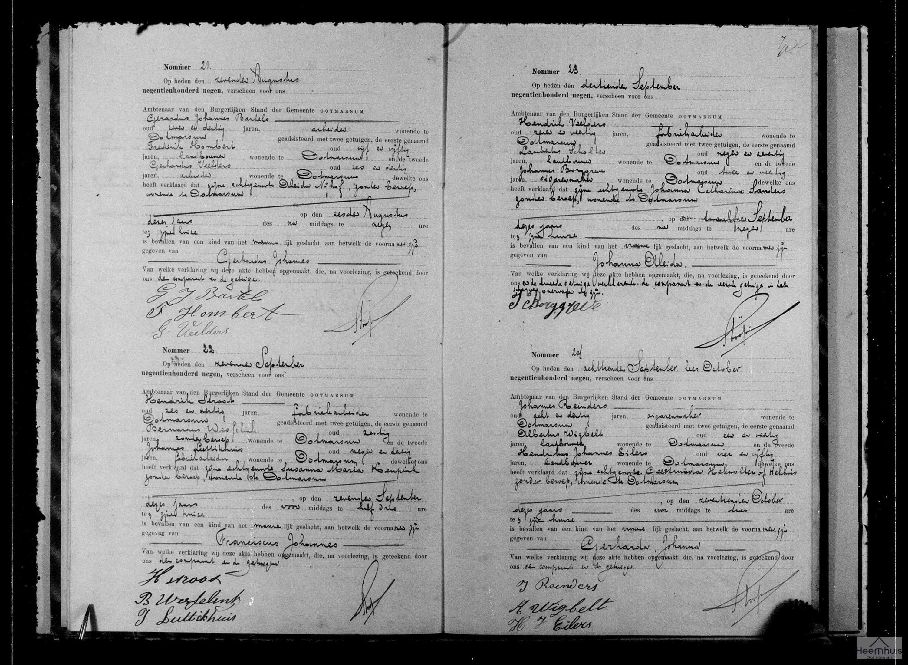 Geboorteakte van Franciscus Johannes Stroot
