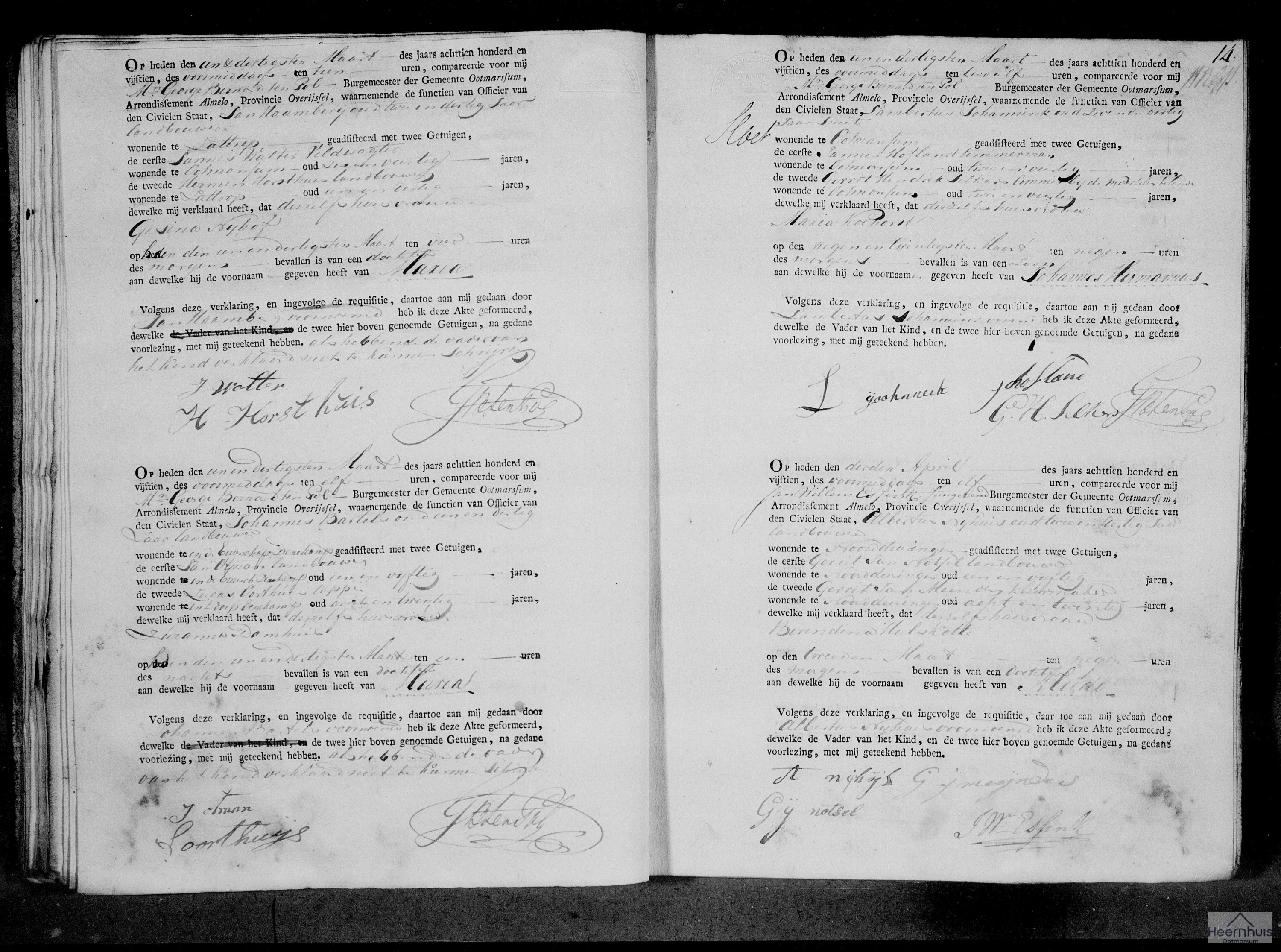 Geboorteakte van Maria Haamberg