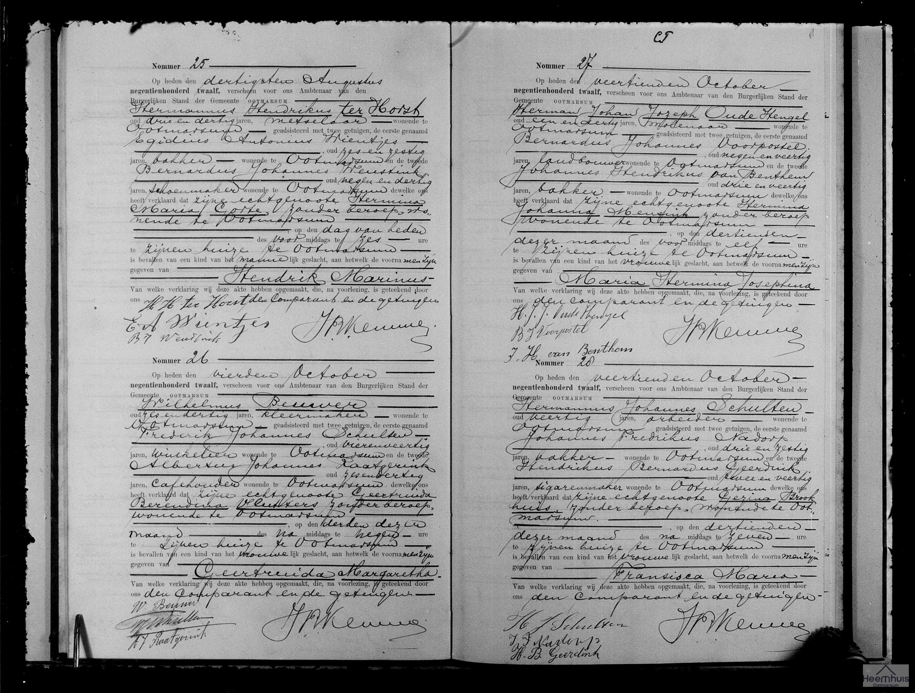 Geboorteakte van Geertruida Margaretha Beuwer