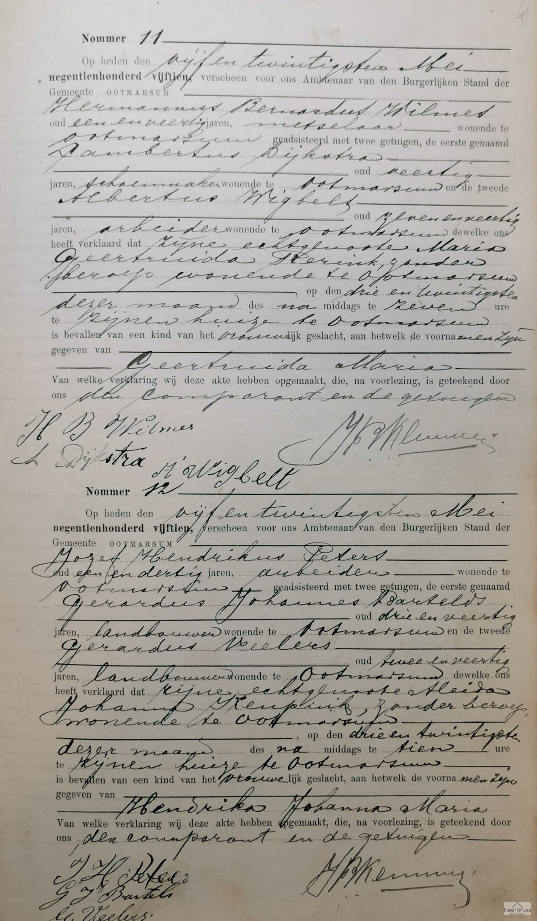 Geboorteakte van Geertruida Maria Wilmes