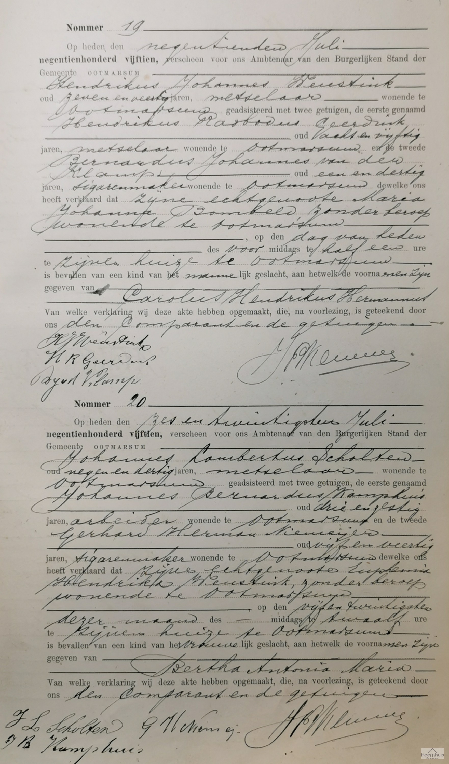 Geboorteakte van Carolus Hendrikus Hermannus Weustink Geboorteakte van Carolus Hendrikus Hermannus Weustink