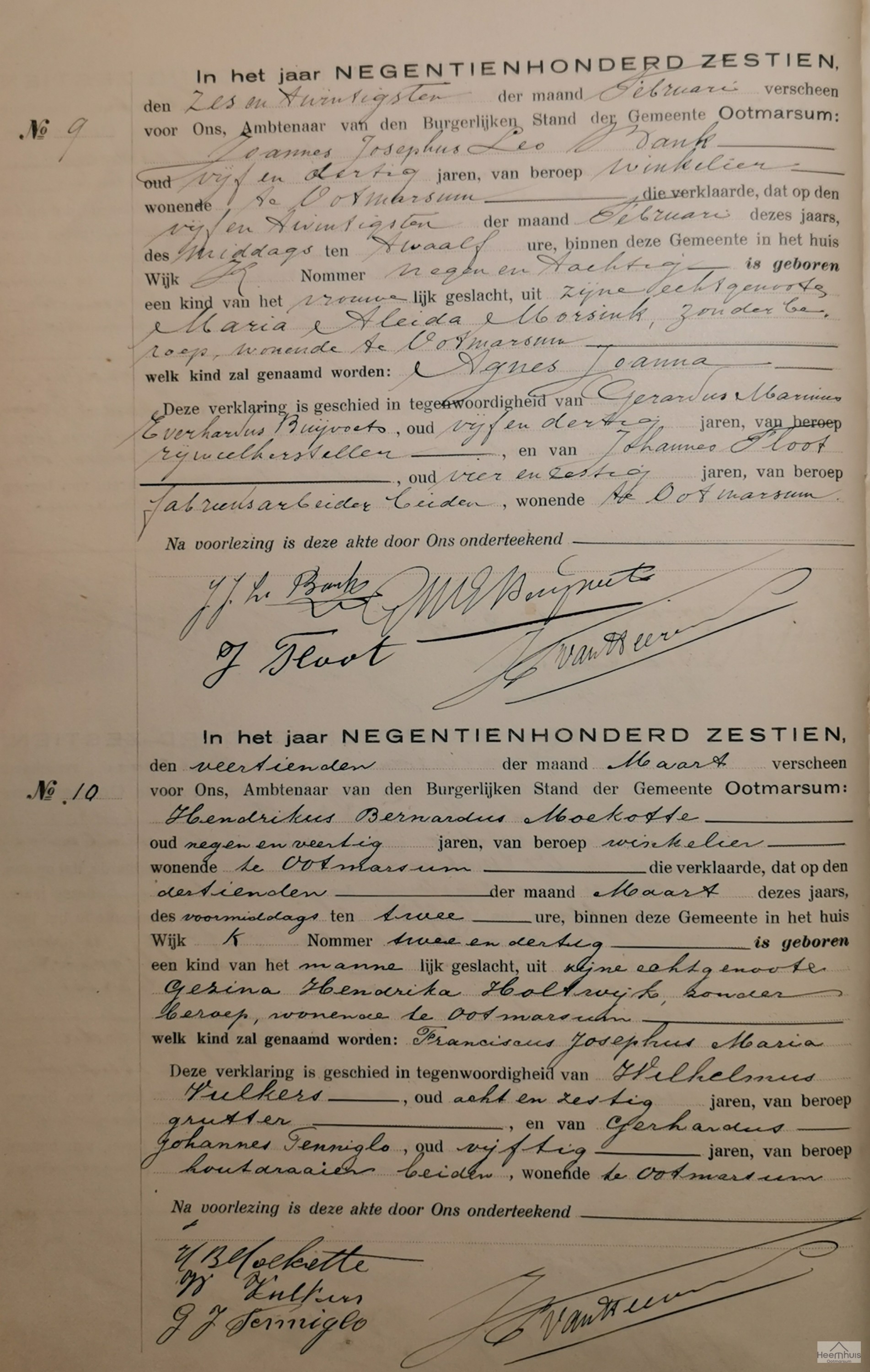 Geboorteakte van Franciscus Josephus Maria Moekotte