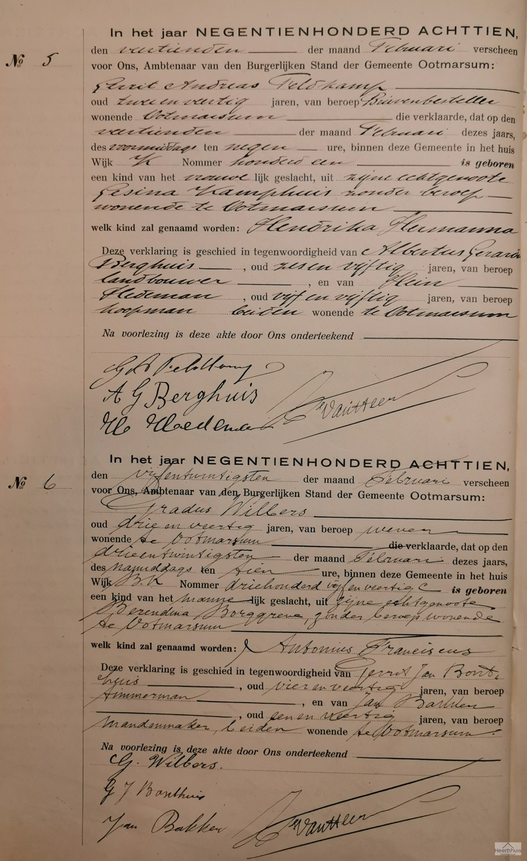 Geboorteakte van Antonius Franciscus Wilbers Geboorteakte van Antonius Franciscus Wilbers