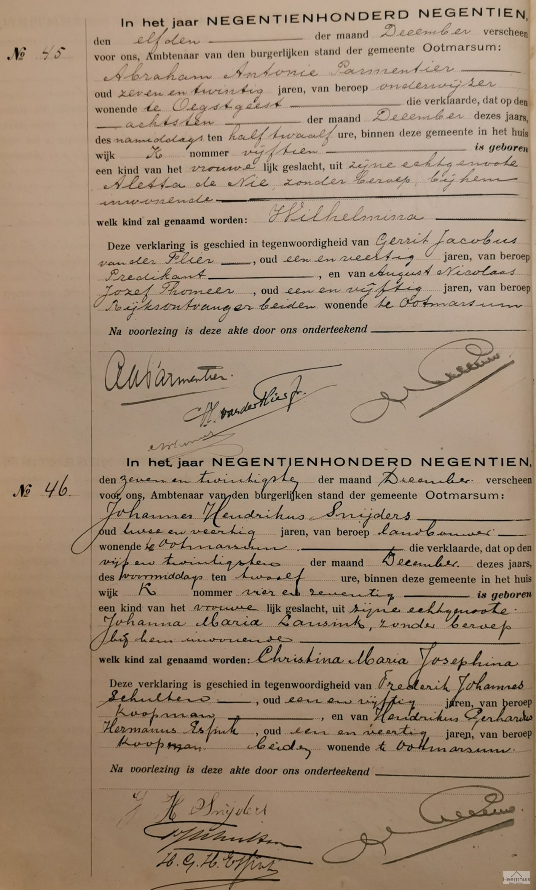 Geboorteakte van Christina Maria Josphina Snijders Geboorteakte van Christina Maria Josphina Snijders