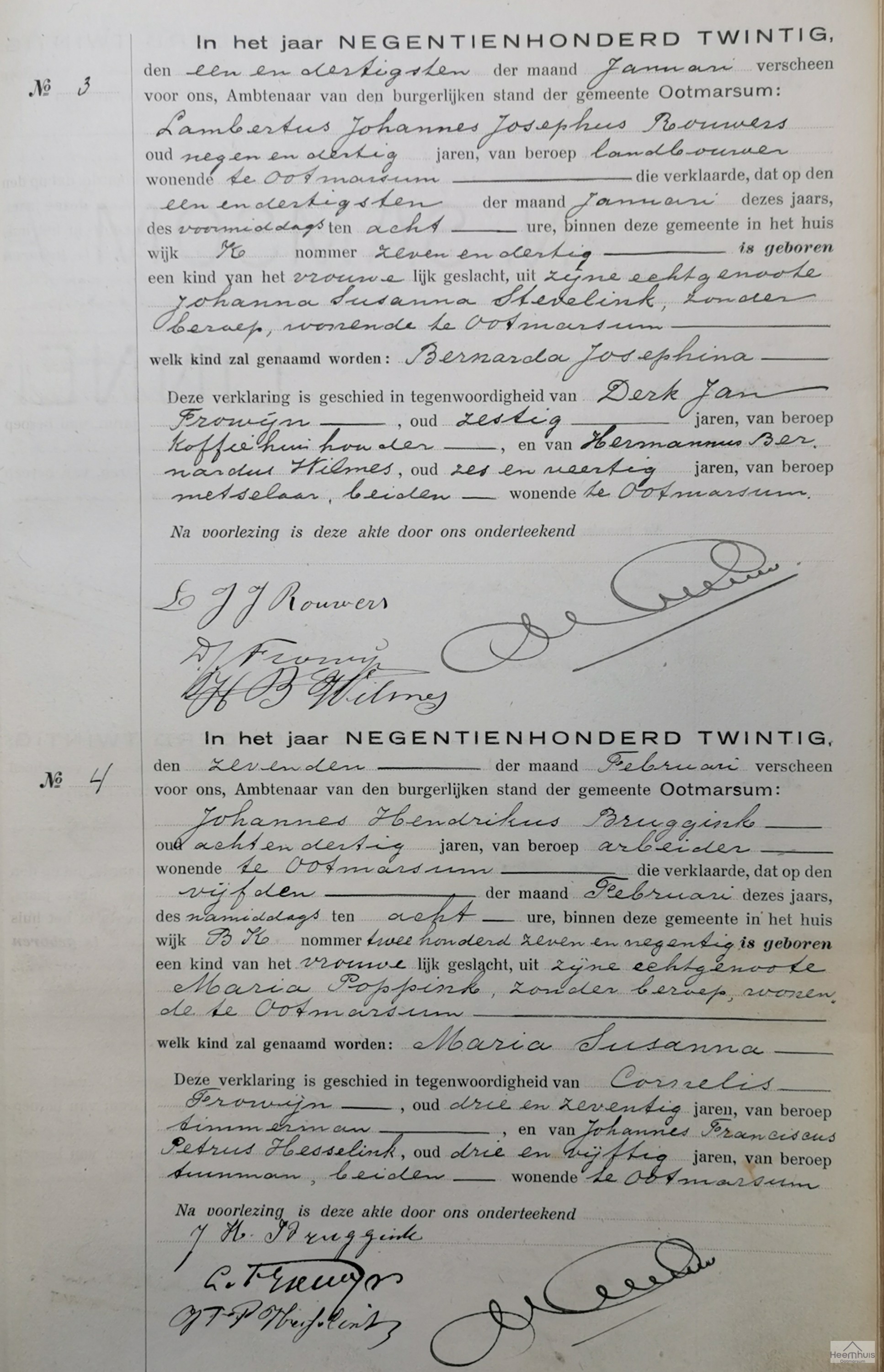 Geboorteakte van Bernarda Josephina Rouwers Geboorteakte van Bernarda Josephina Rouwers