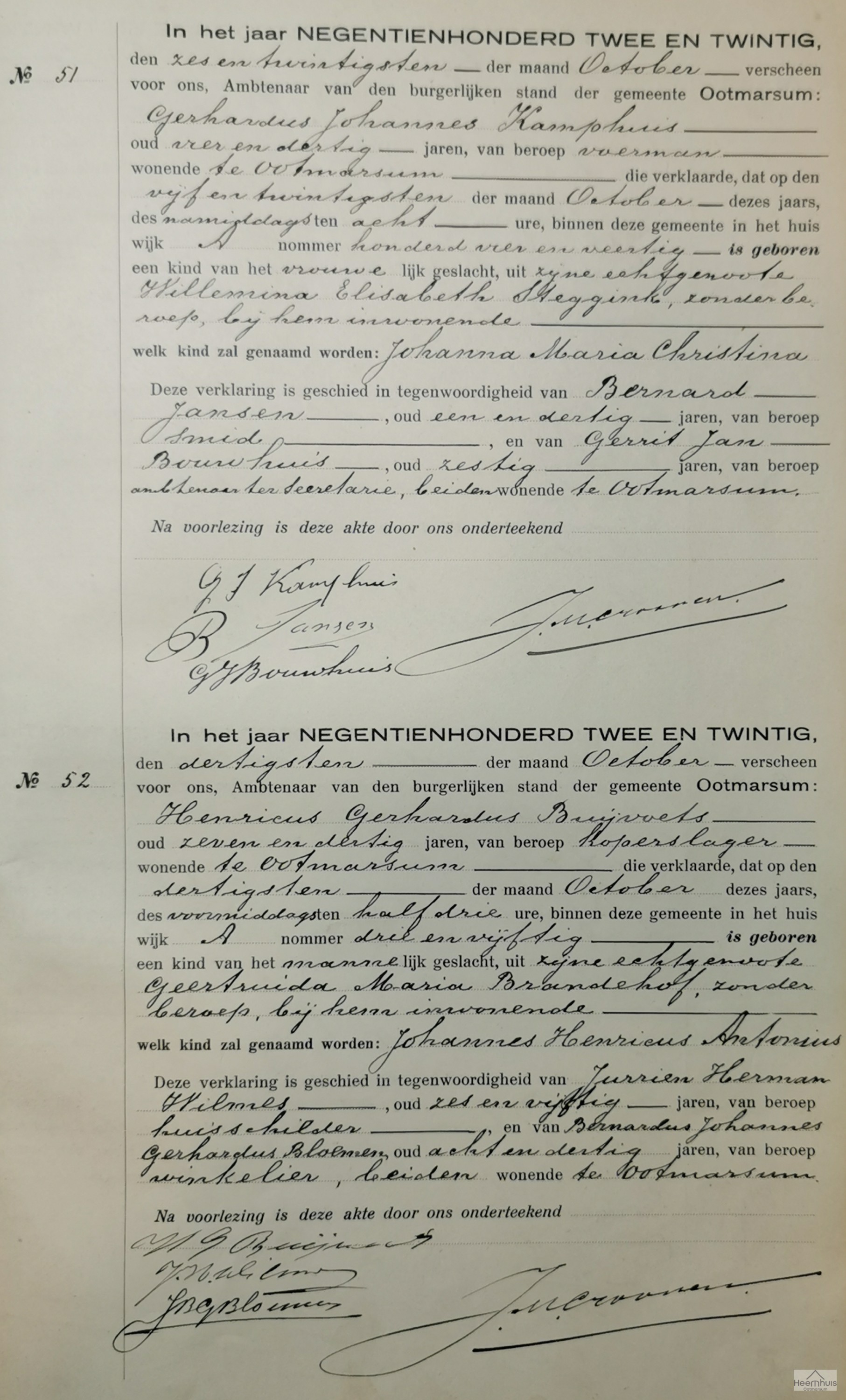 Geboorteakte van Johannes Henricus Antonius Buijvoets Geboorteakte van Johannes Henricus Antonius Buijvoets