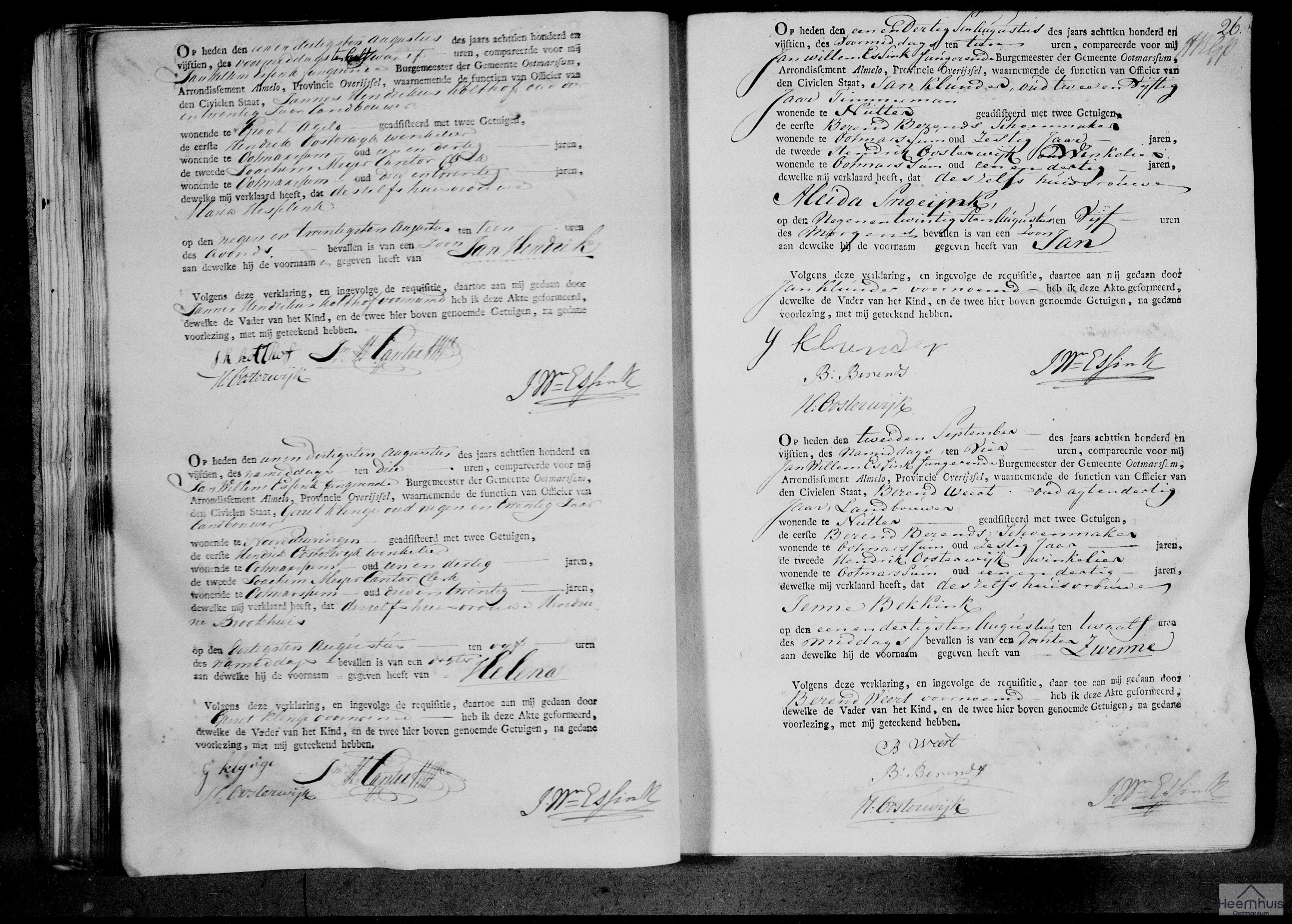 Geboorteakte van Helena Klinge