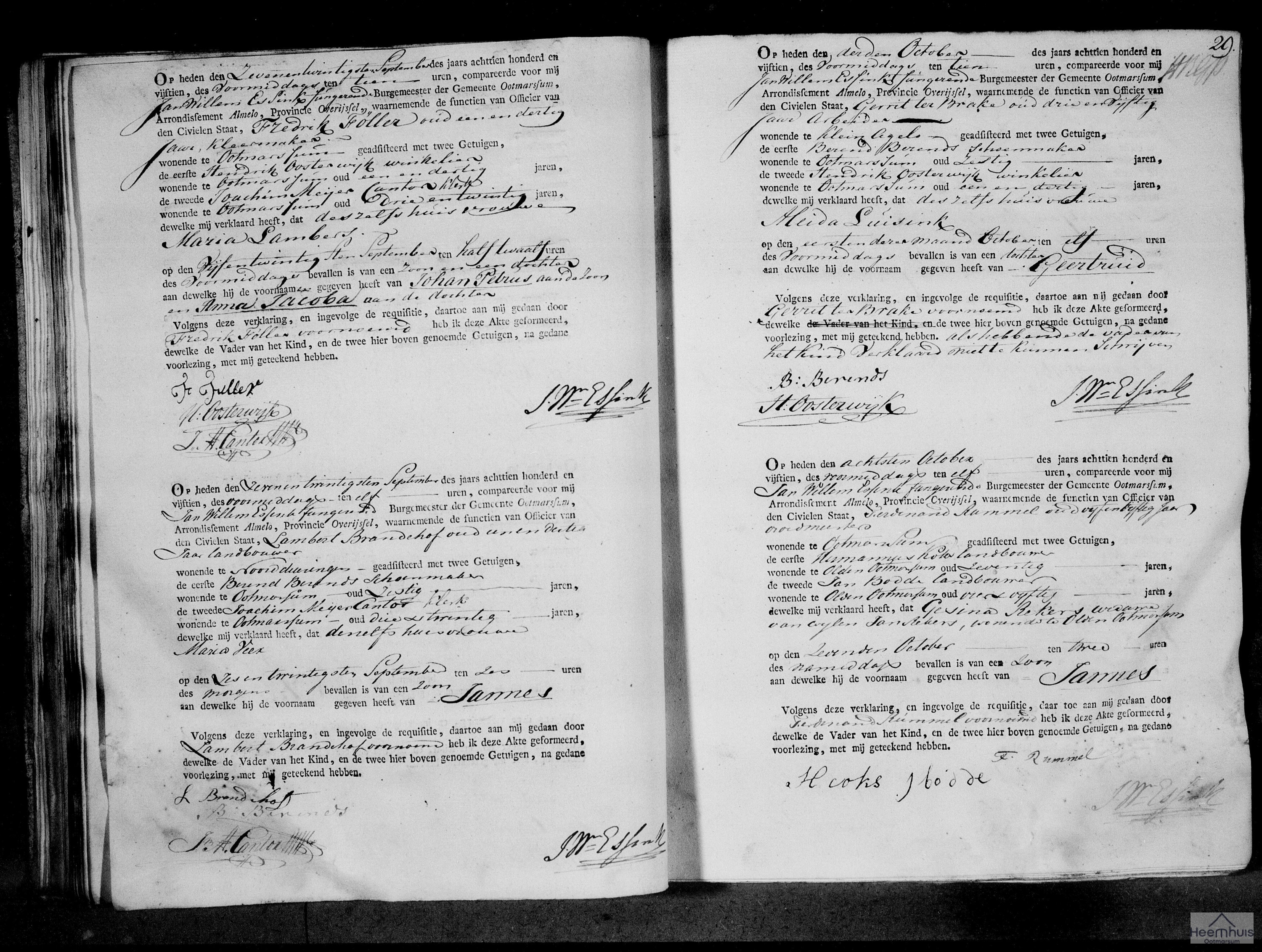 Geboorteakte van Jannes Rekers