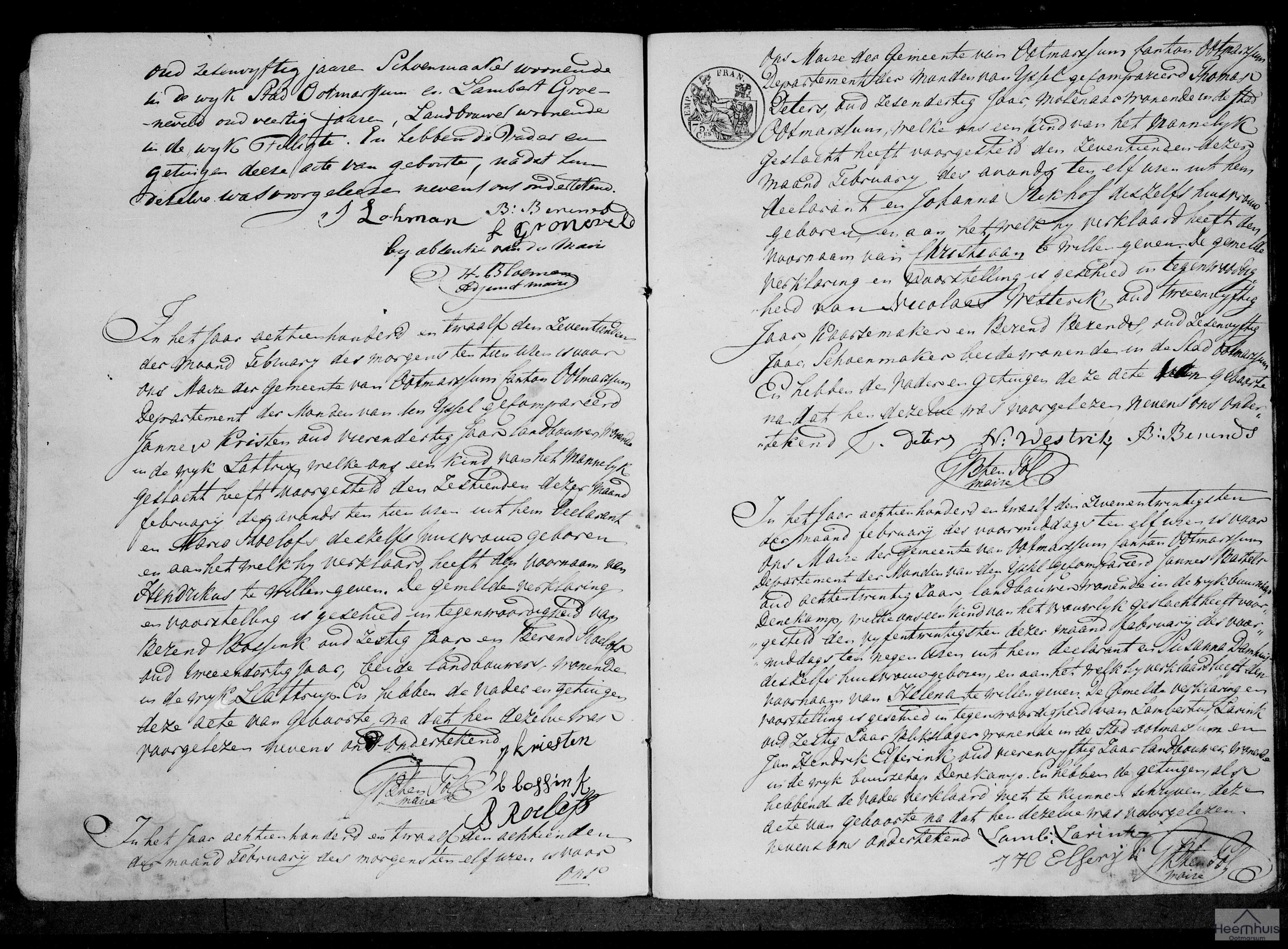 Geboorteakte van Hendrikus Kristen