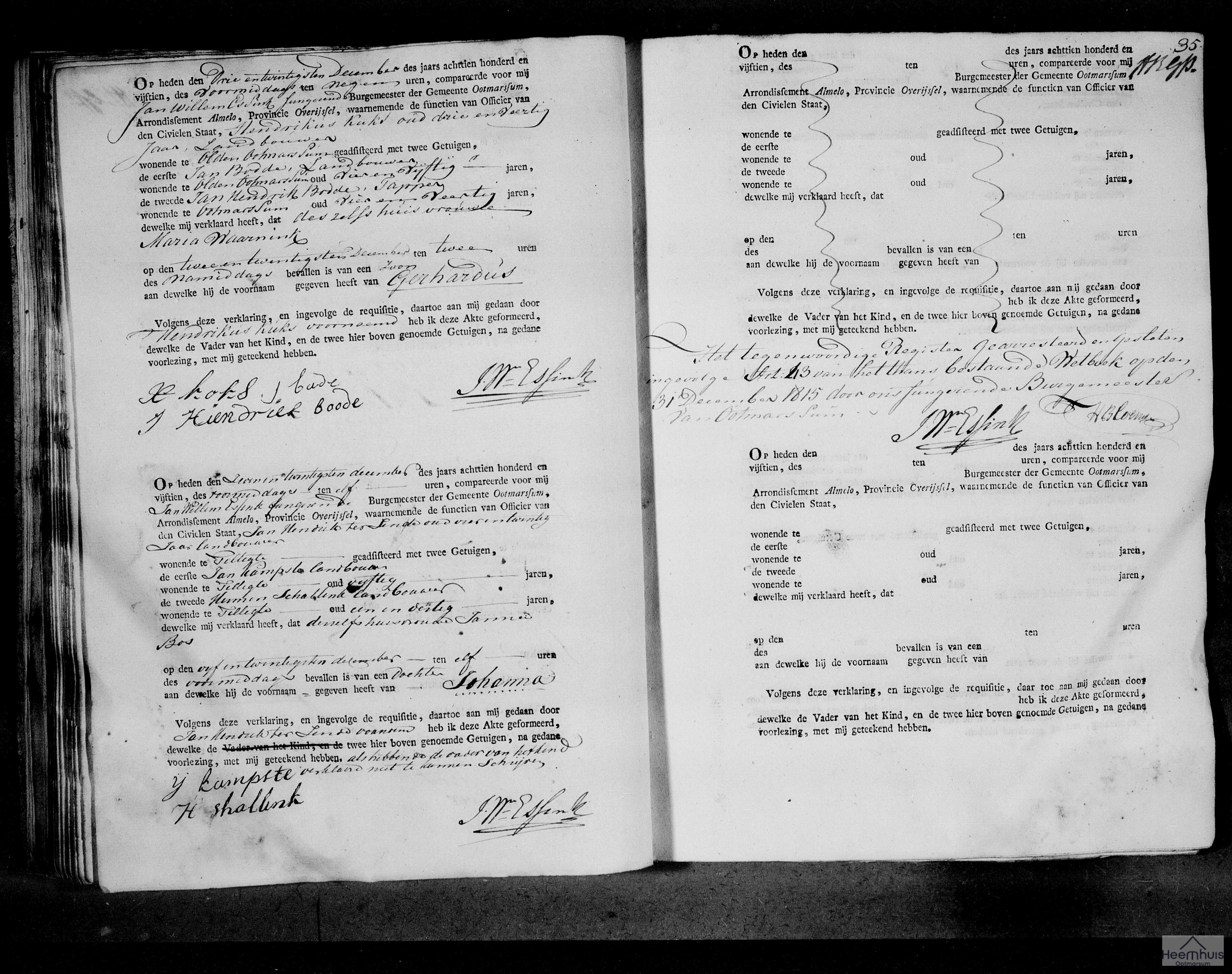 Geboorteakte van Gerhardus Kuks