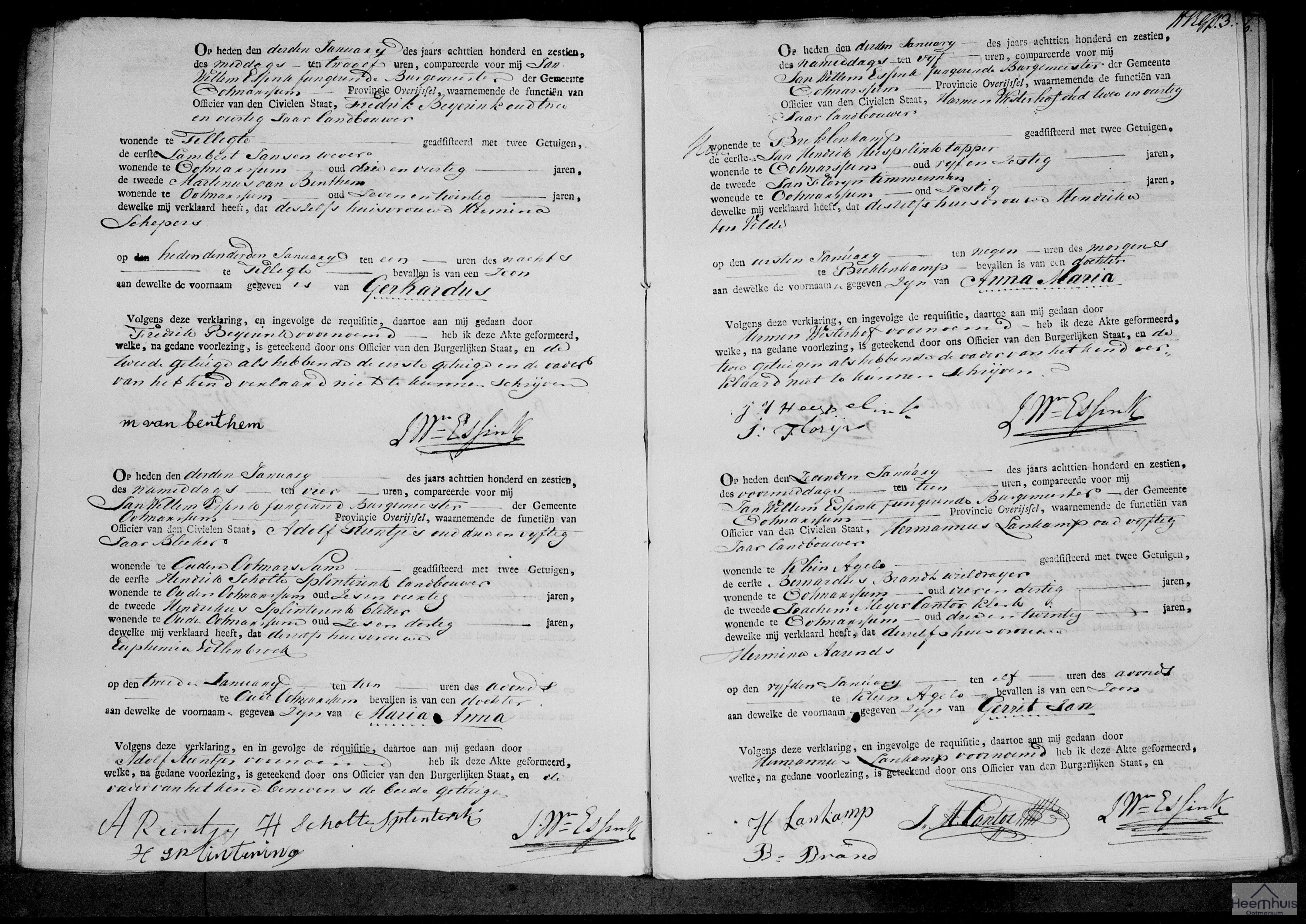 Geboorteakte van Anna Maria Westerhof Geboorteakte van Anna Maria Westerhof