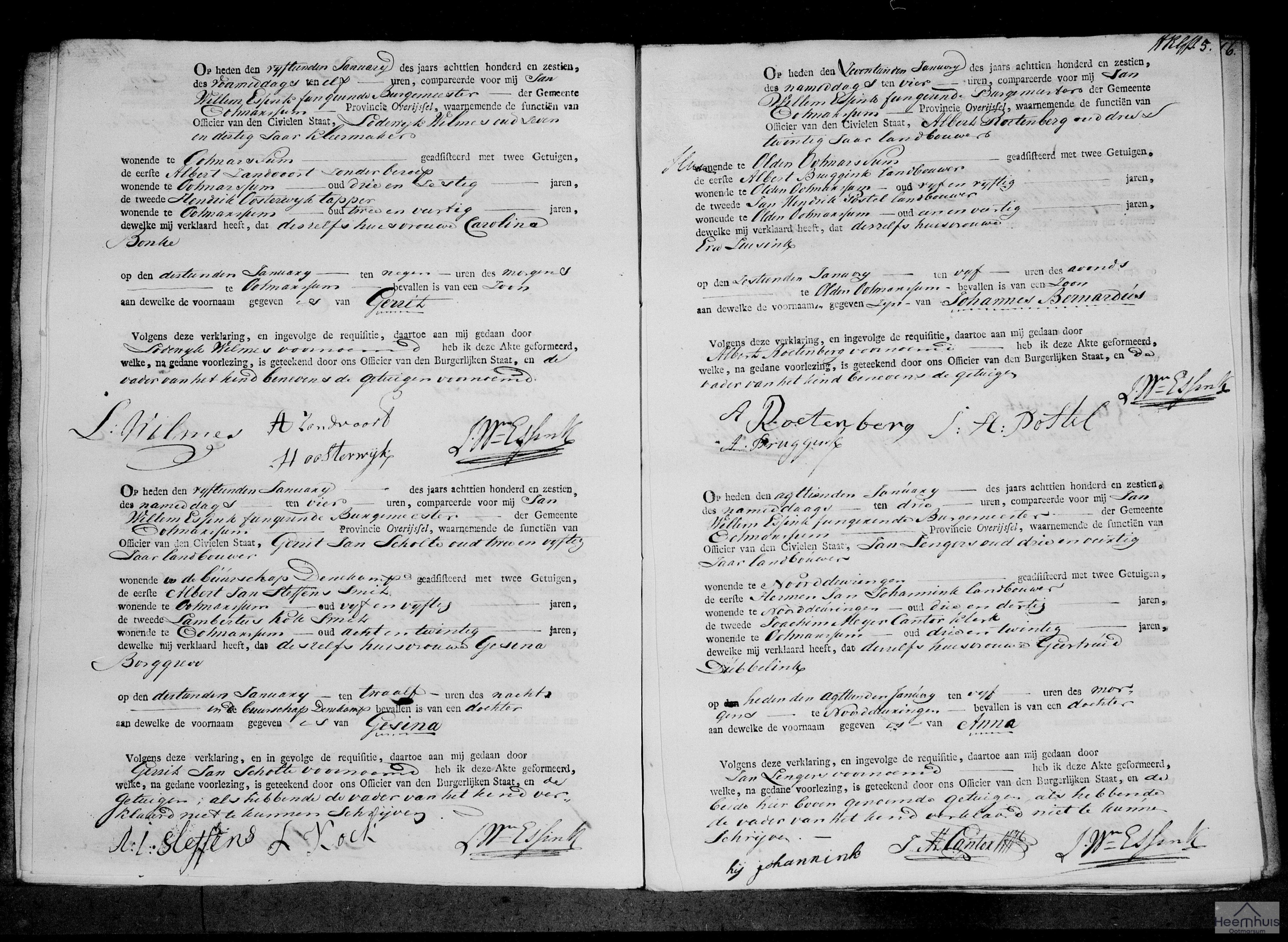 Geboorteakte van Johannes Bernardus Roetenberg