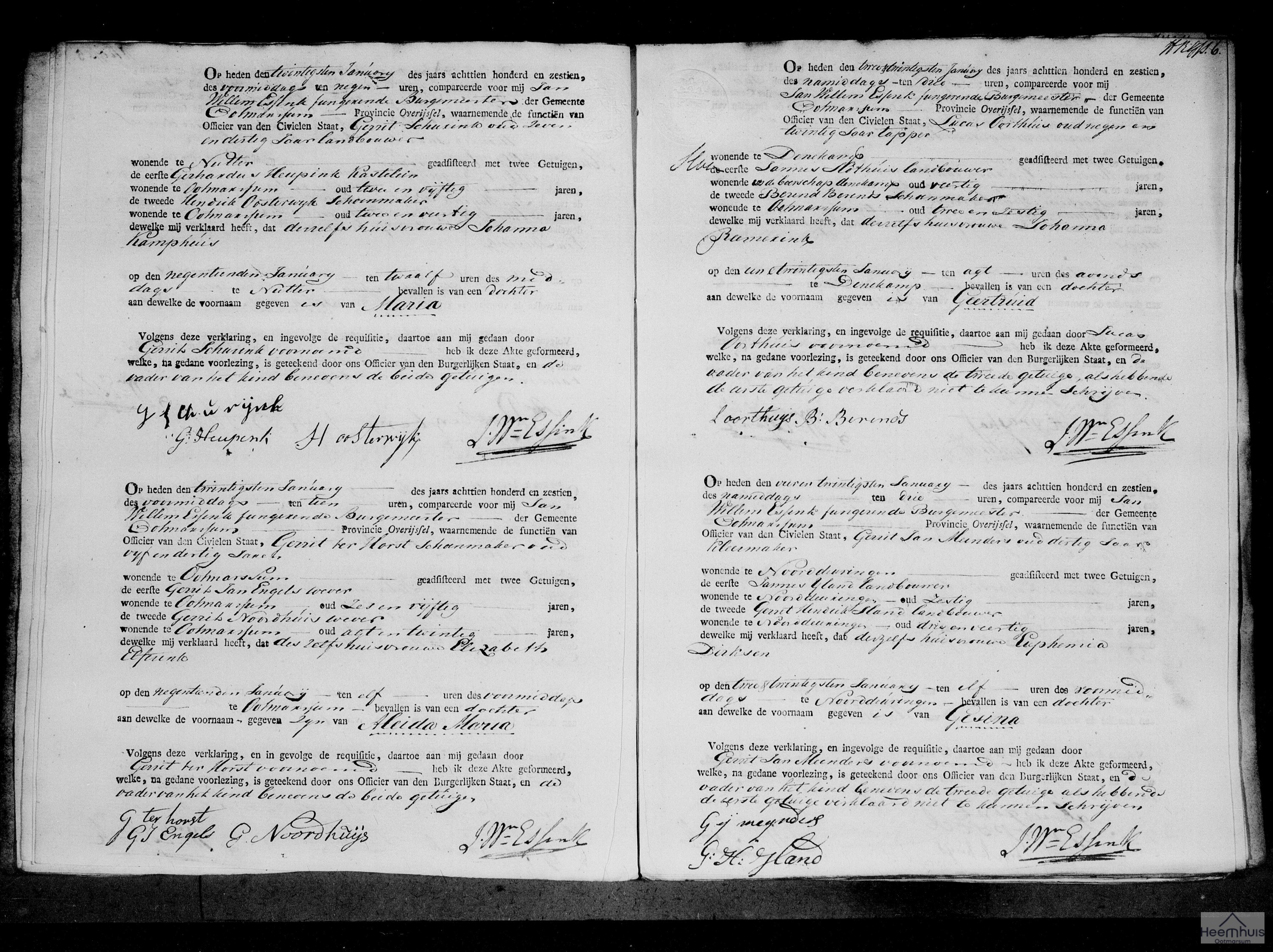 Geboorteakte van Maria Schurink