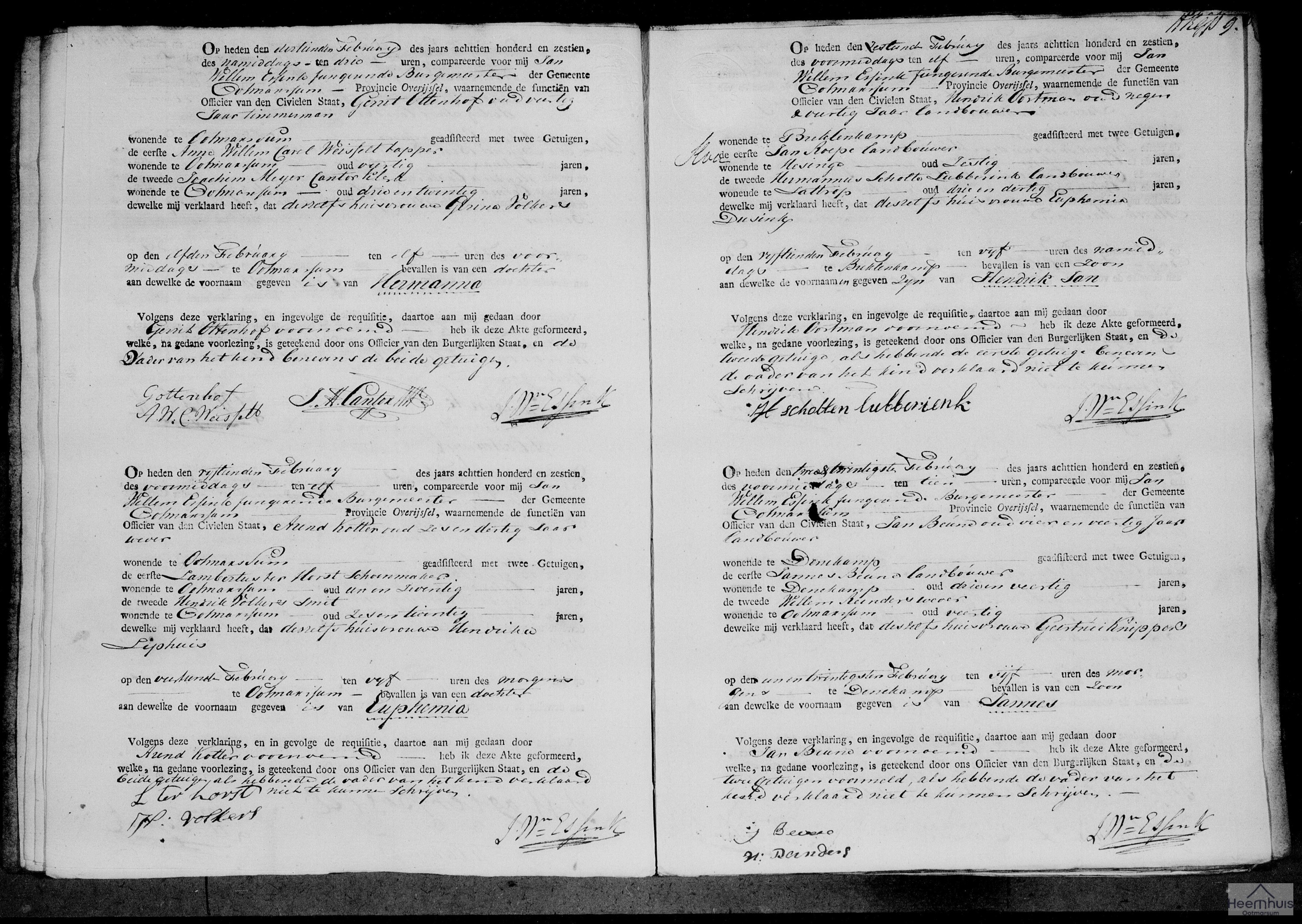 Geboorteakte van Hermanna Ottenhof