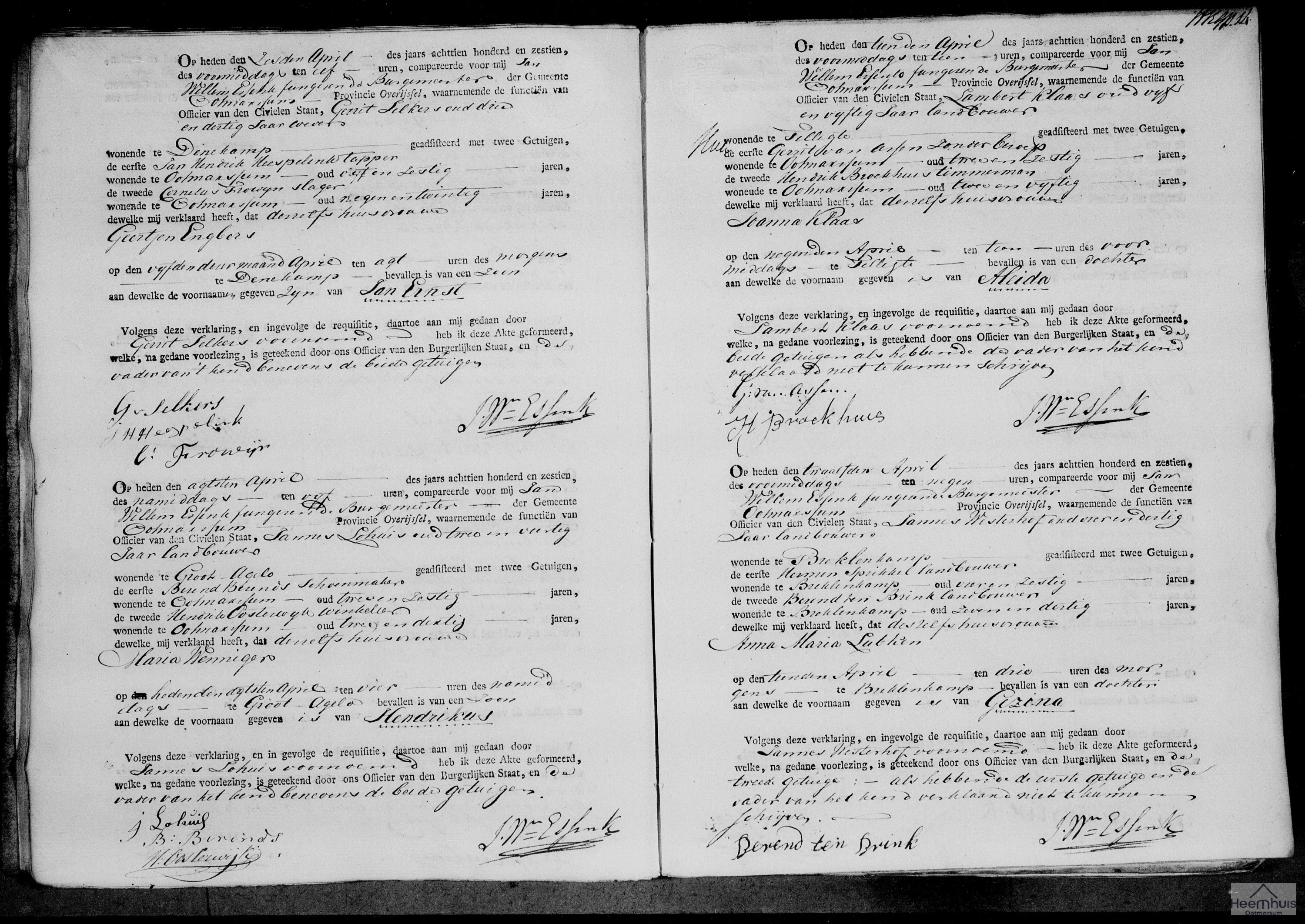 Geboorteakte van Gezina Westerhof Geboorteakte van Gezina Westerhof