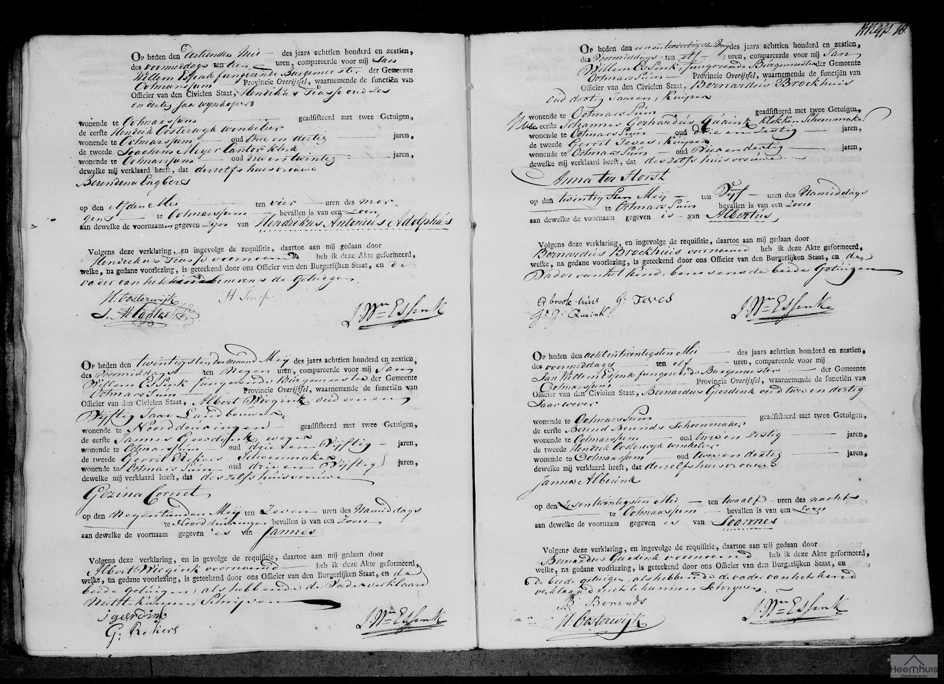 Geboorteakte van Albertus Broekhuis