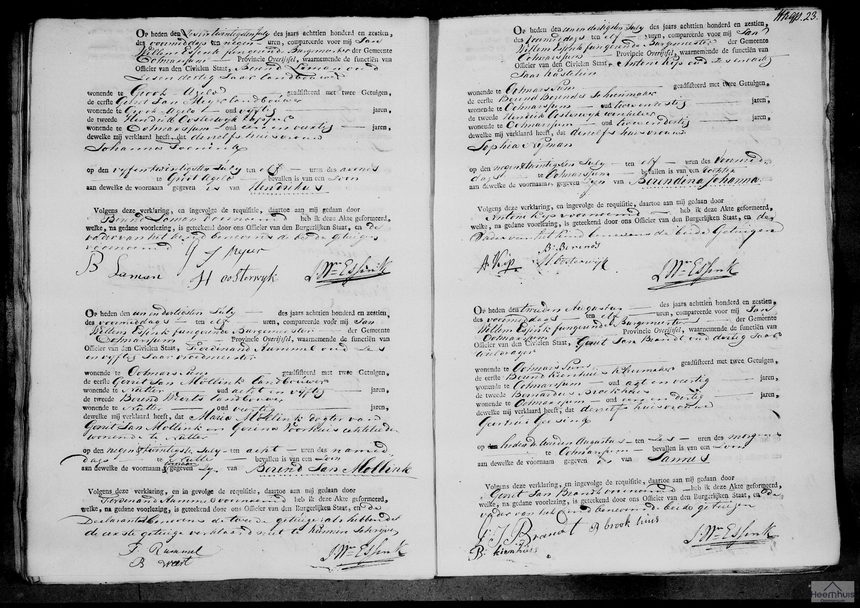 Geboorteakte van Jannes Brandt