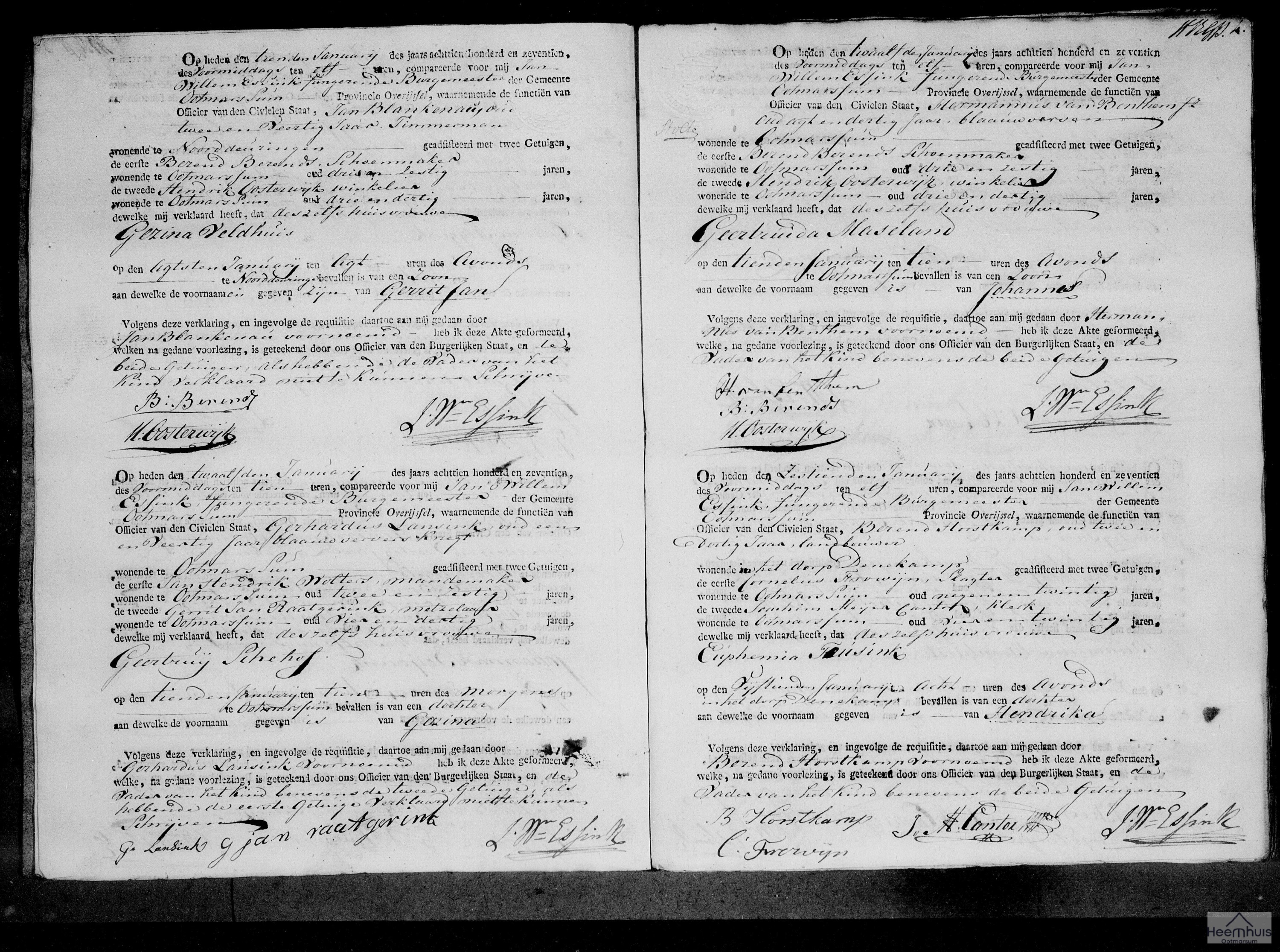 Geboorteakte van Hendrika Horstkamp