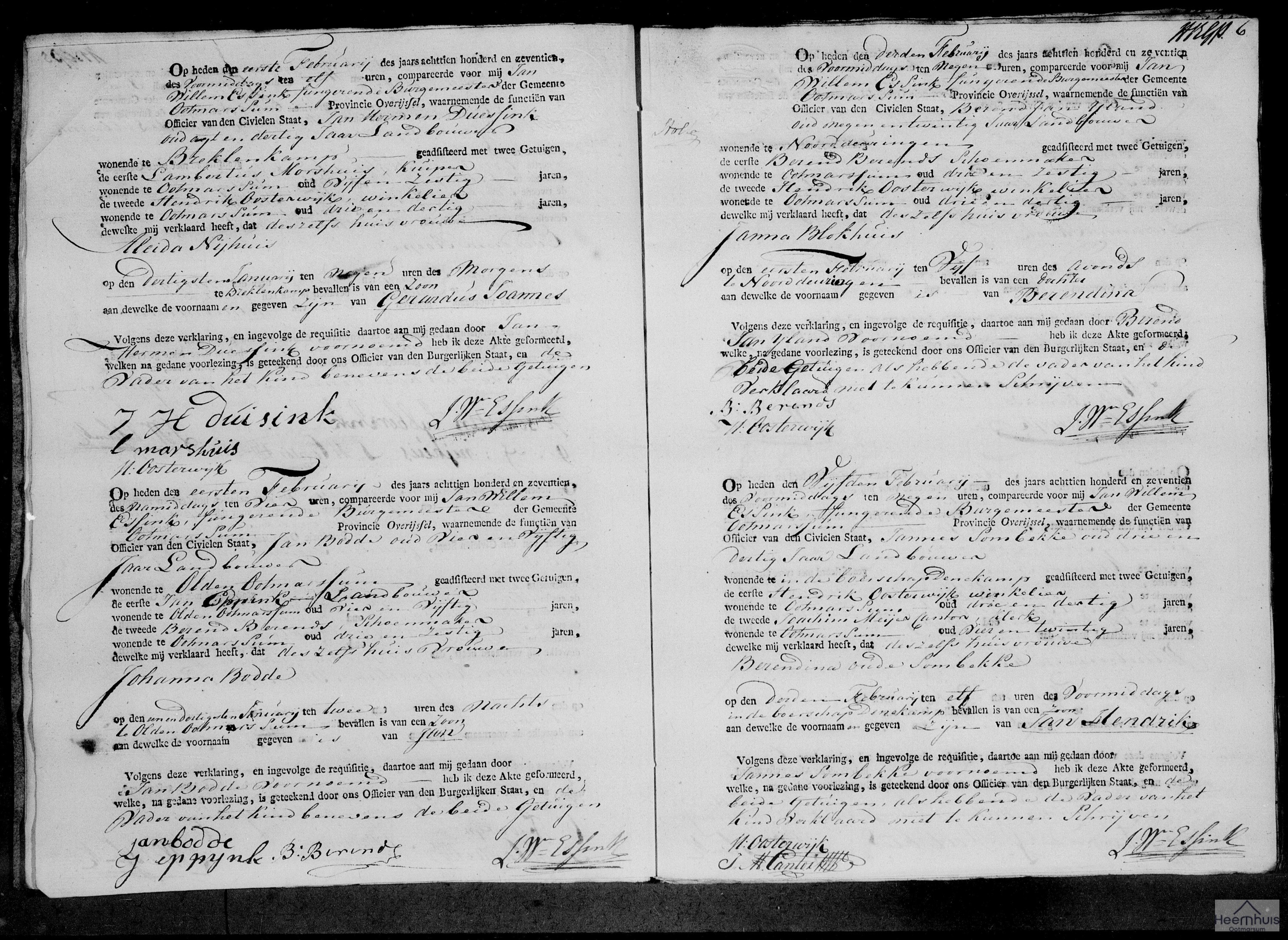 Geboorteakte van Jan Bodde