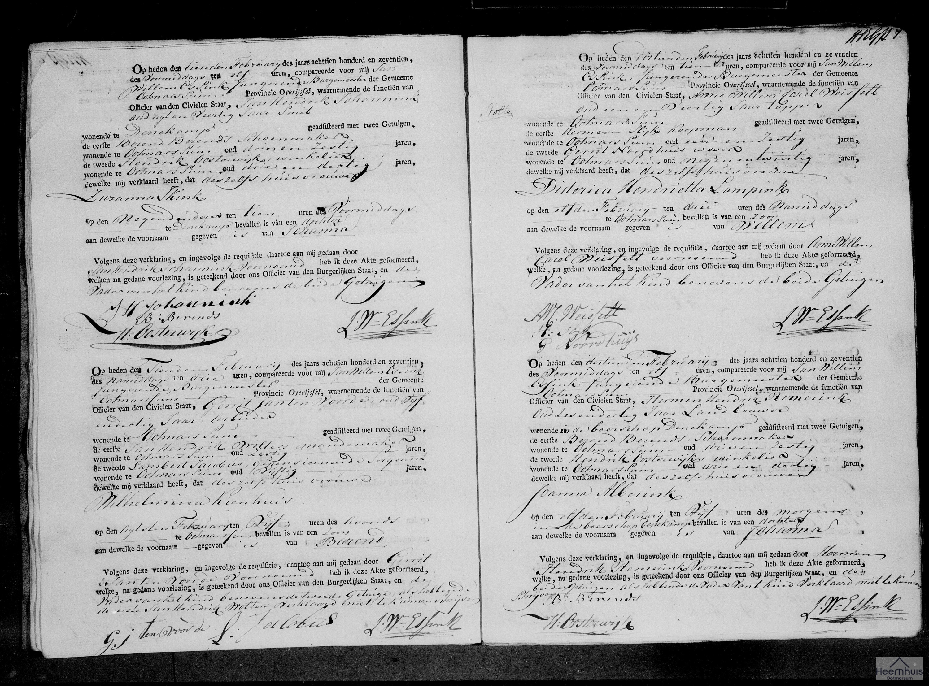 Geboorteakte van Johanna Remerink