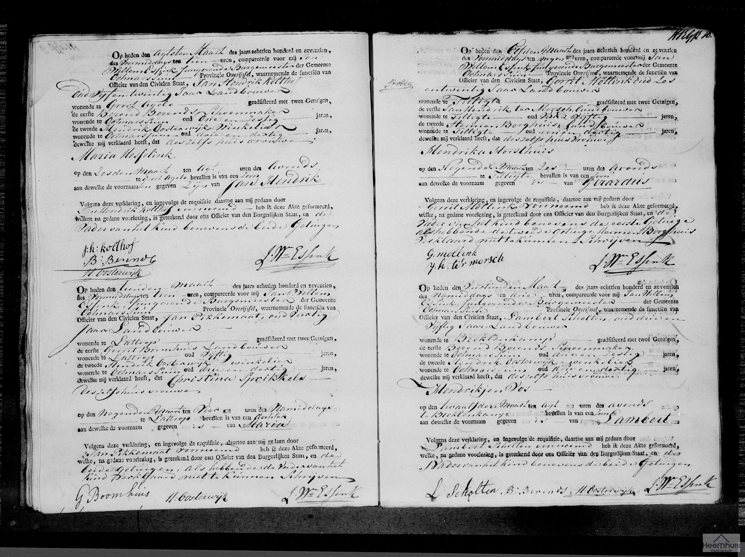 Geboorteakte van Lambert Scholten Geboorteakte van Lambert Scholten