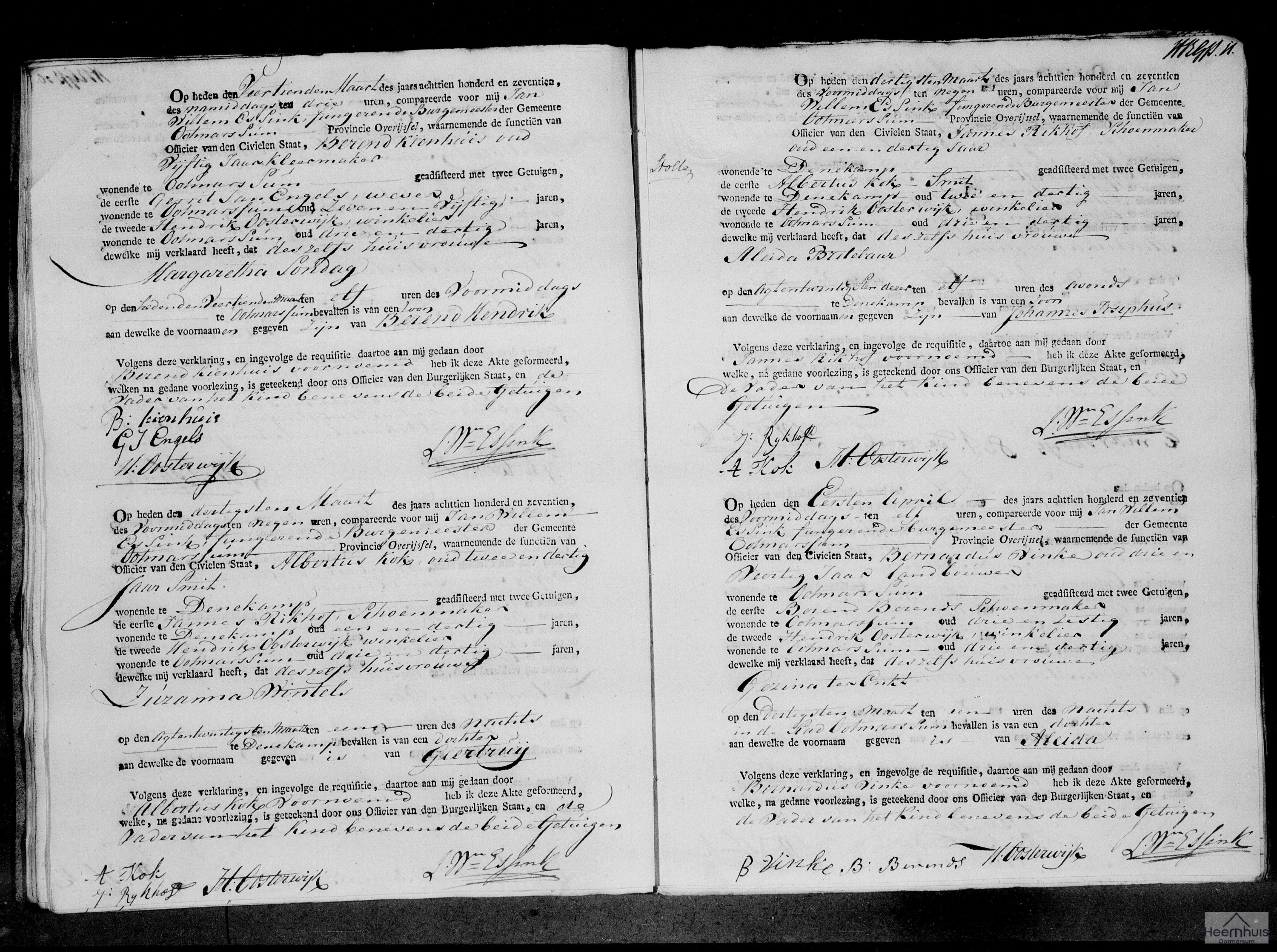 Geboorteakte van Johannes Josephus Rikhof