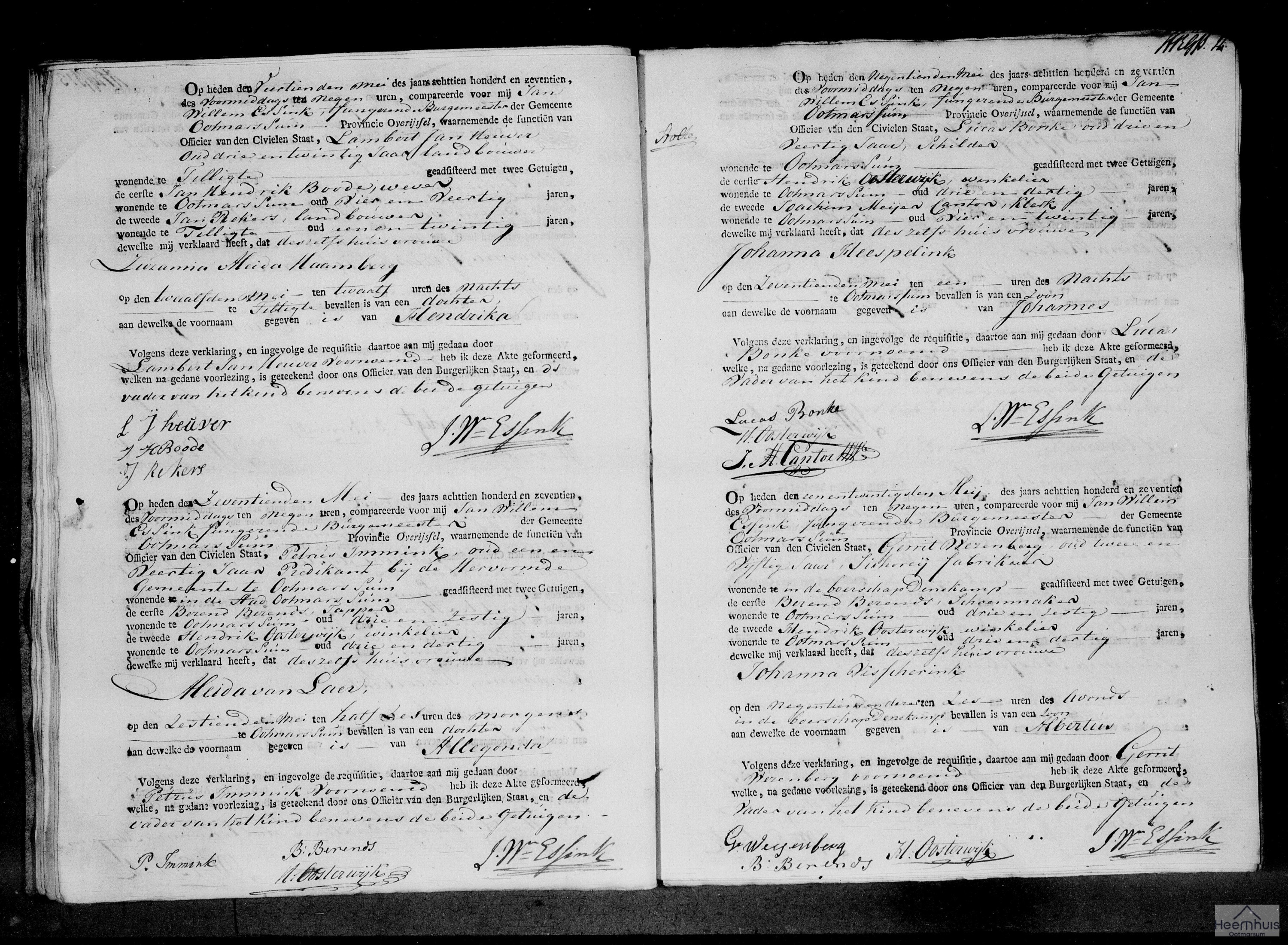 Geboorteakte van Johannes Bonke