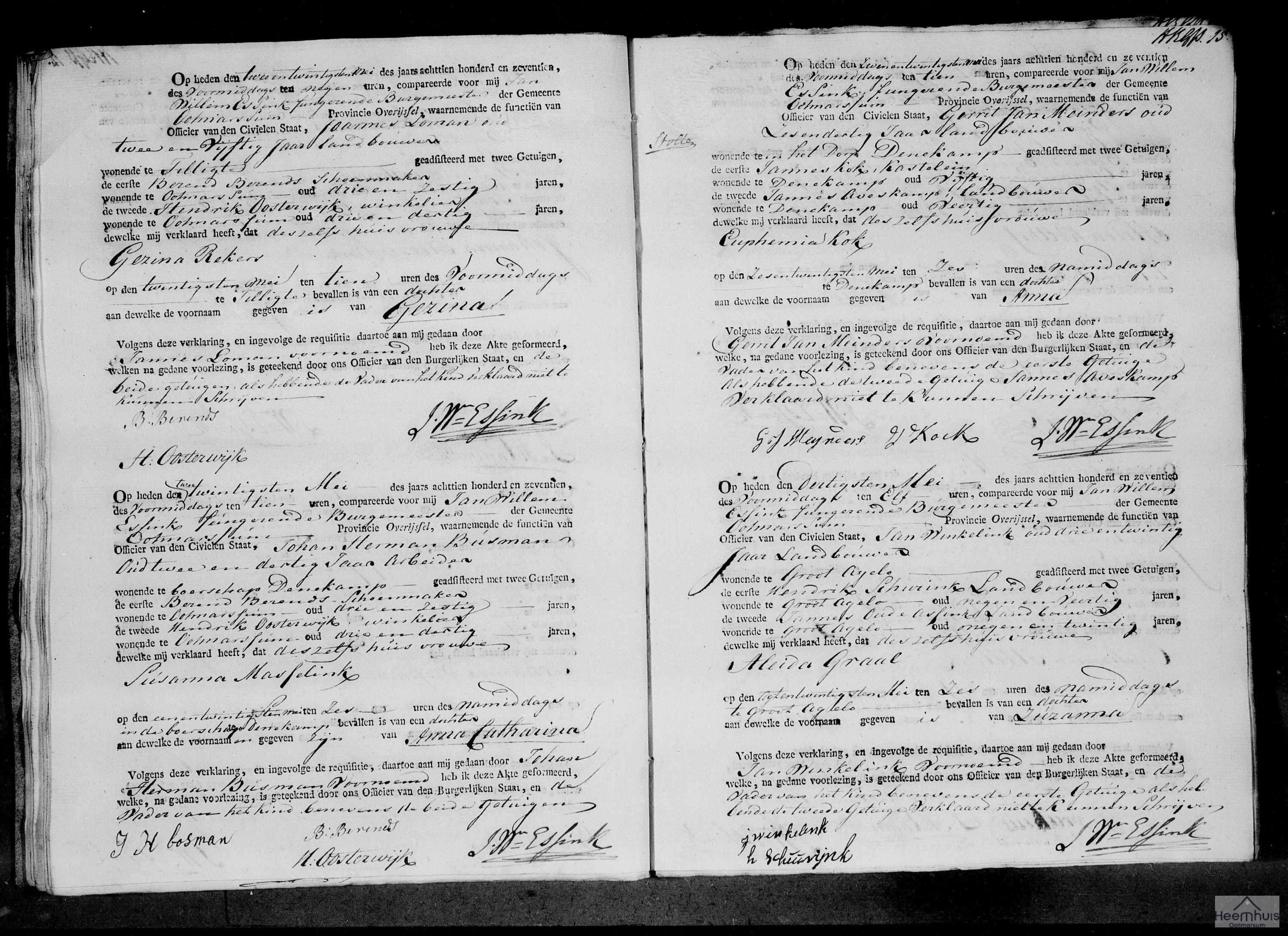 Geboorteakte van Gezina Loman Geboorteakte van Gezina Loman