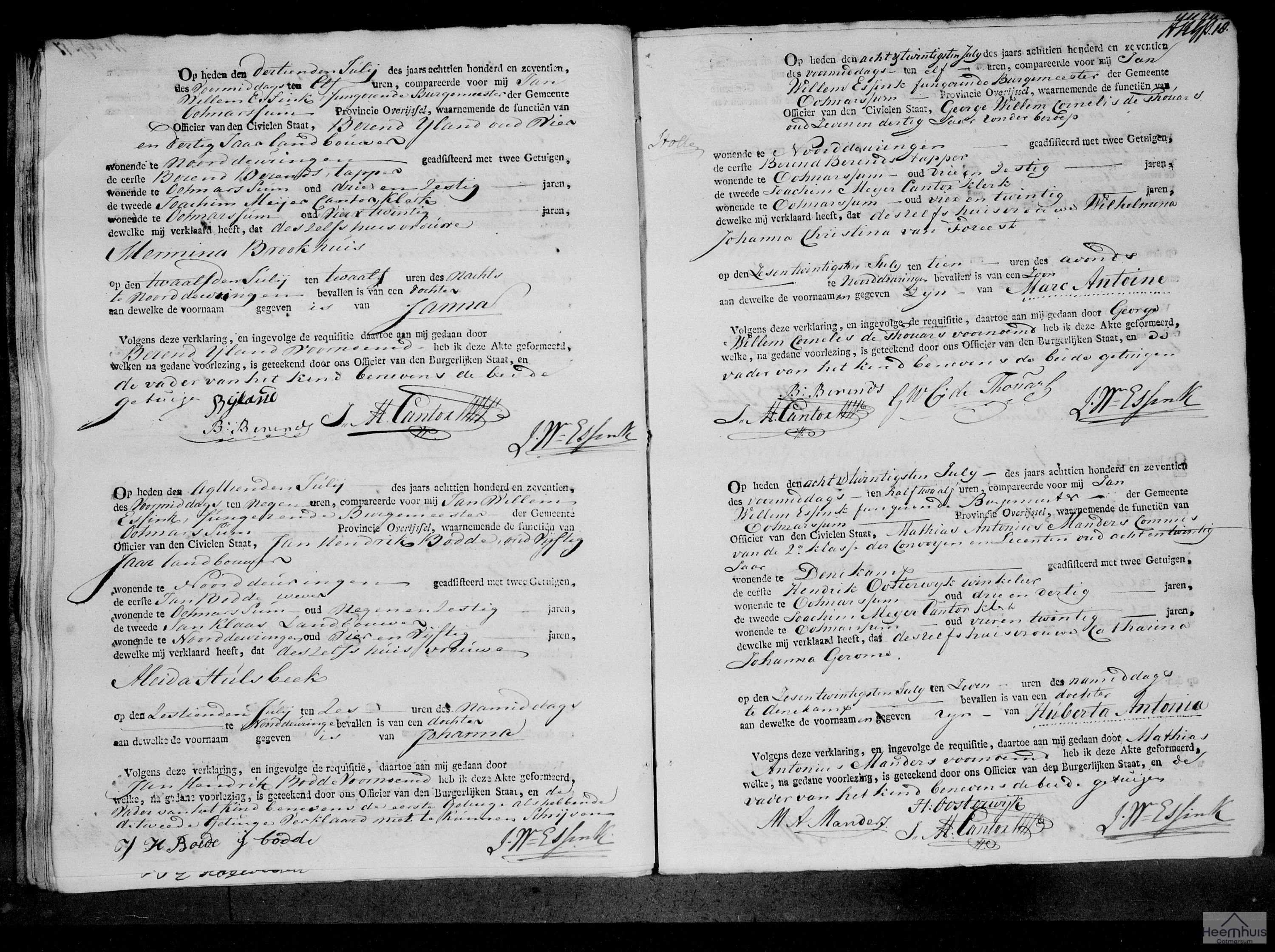 Geboorteakte van Johanna Bodde