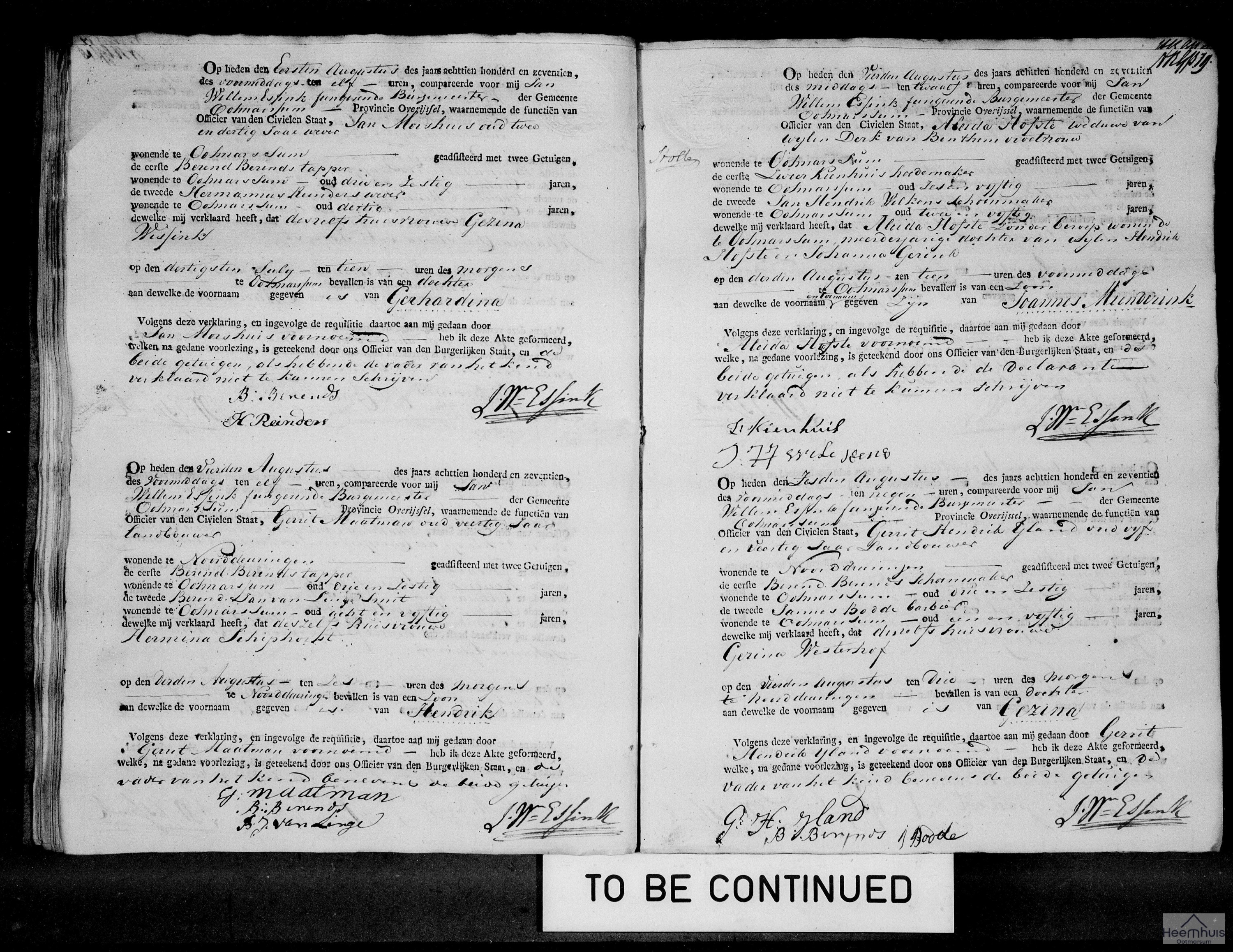 Geboorteakte van Gerhardina Morshuis