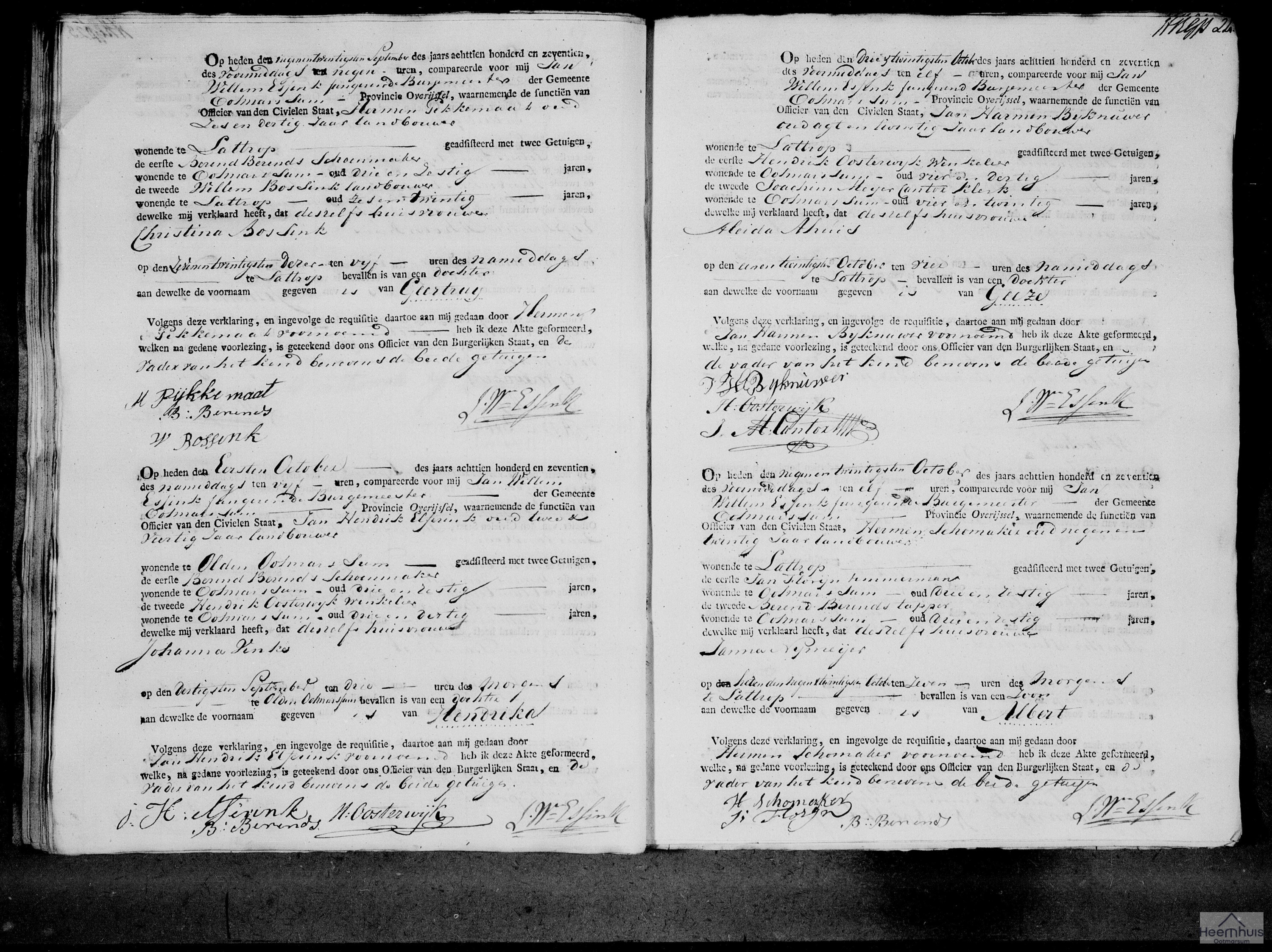 Geboorteakte van Geeze Rijknuwer