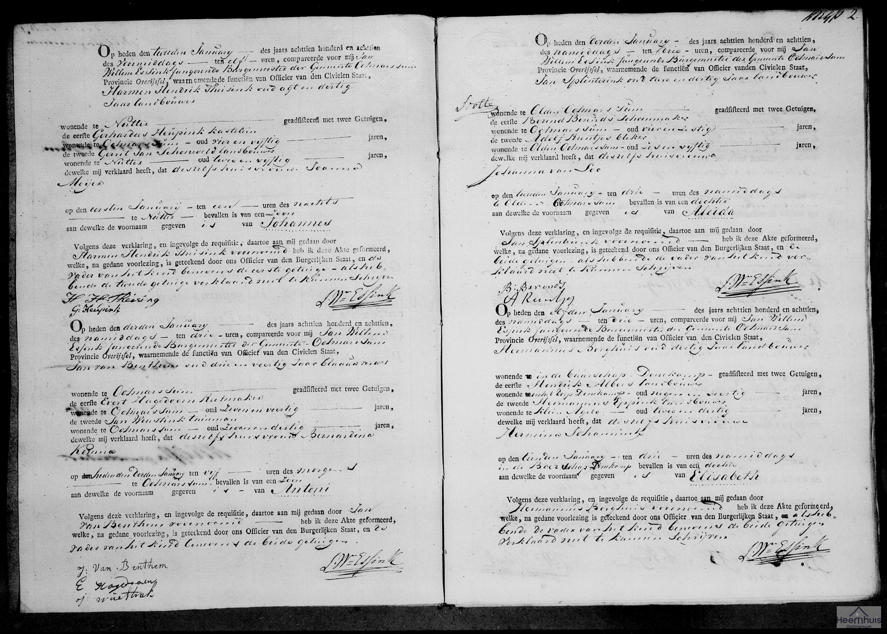 Geboorteakte van Aleida Splinterink Geboorteakte van Aleida Splinterink