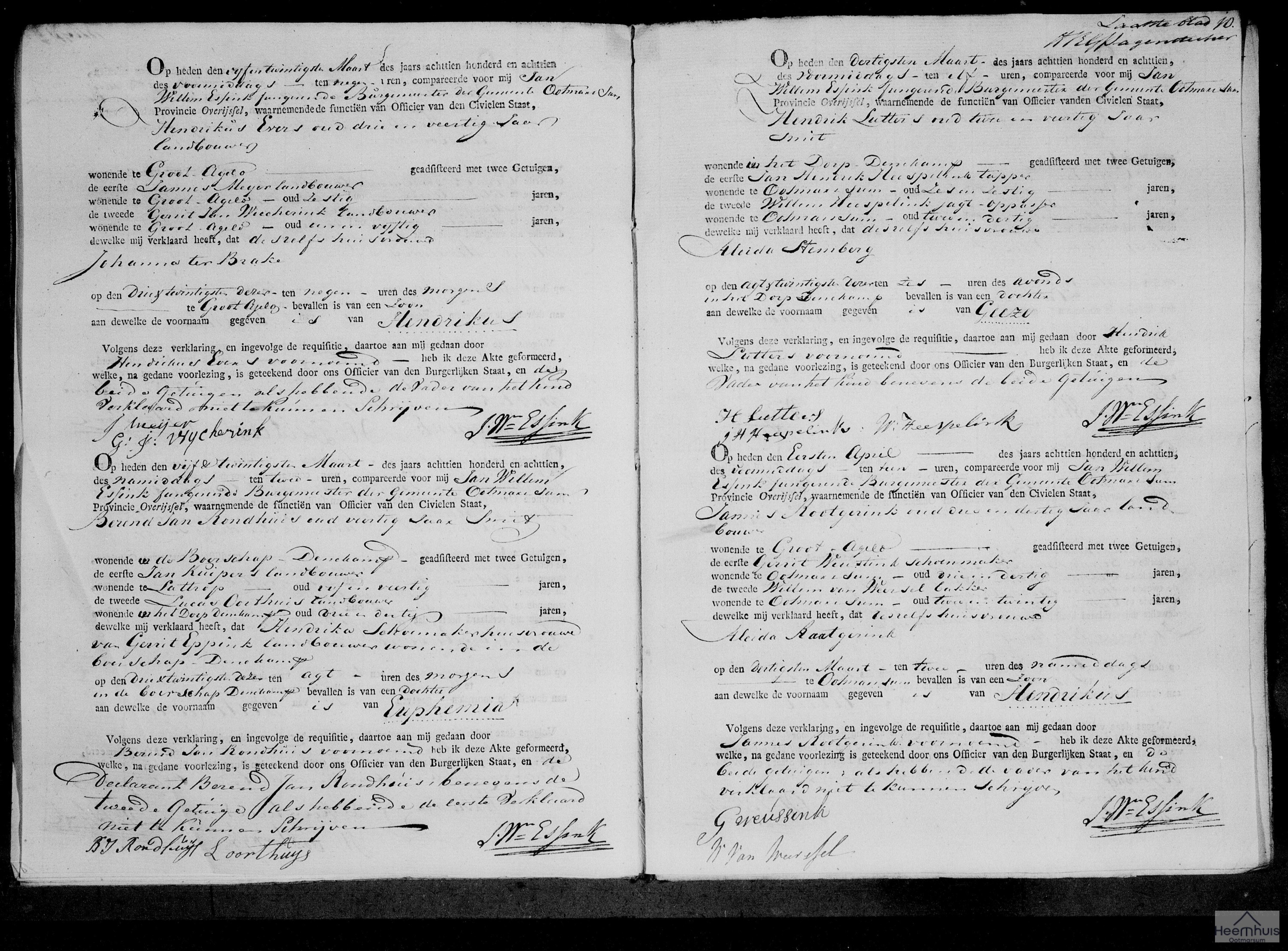 Geboorteakte van Euphemia Eppink