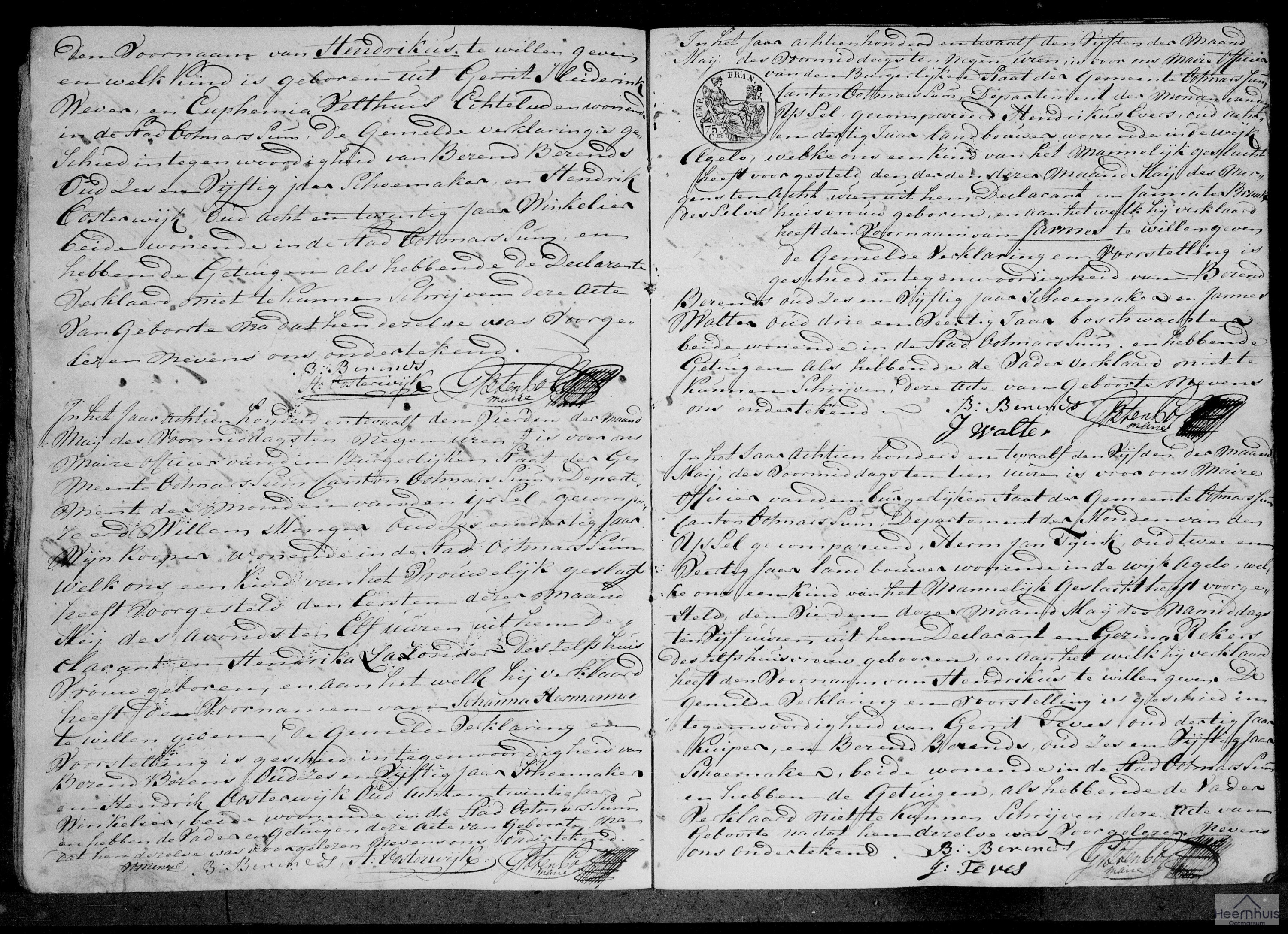 Geboorteakte van Johanna Hermanna Menger Geboorteakte van Johanna Hermanna Menger