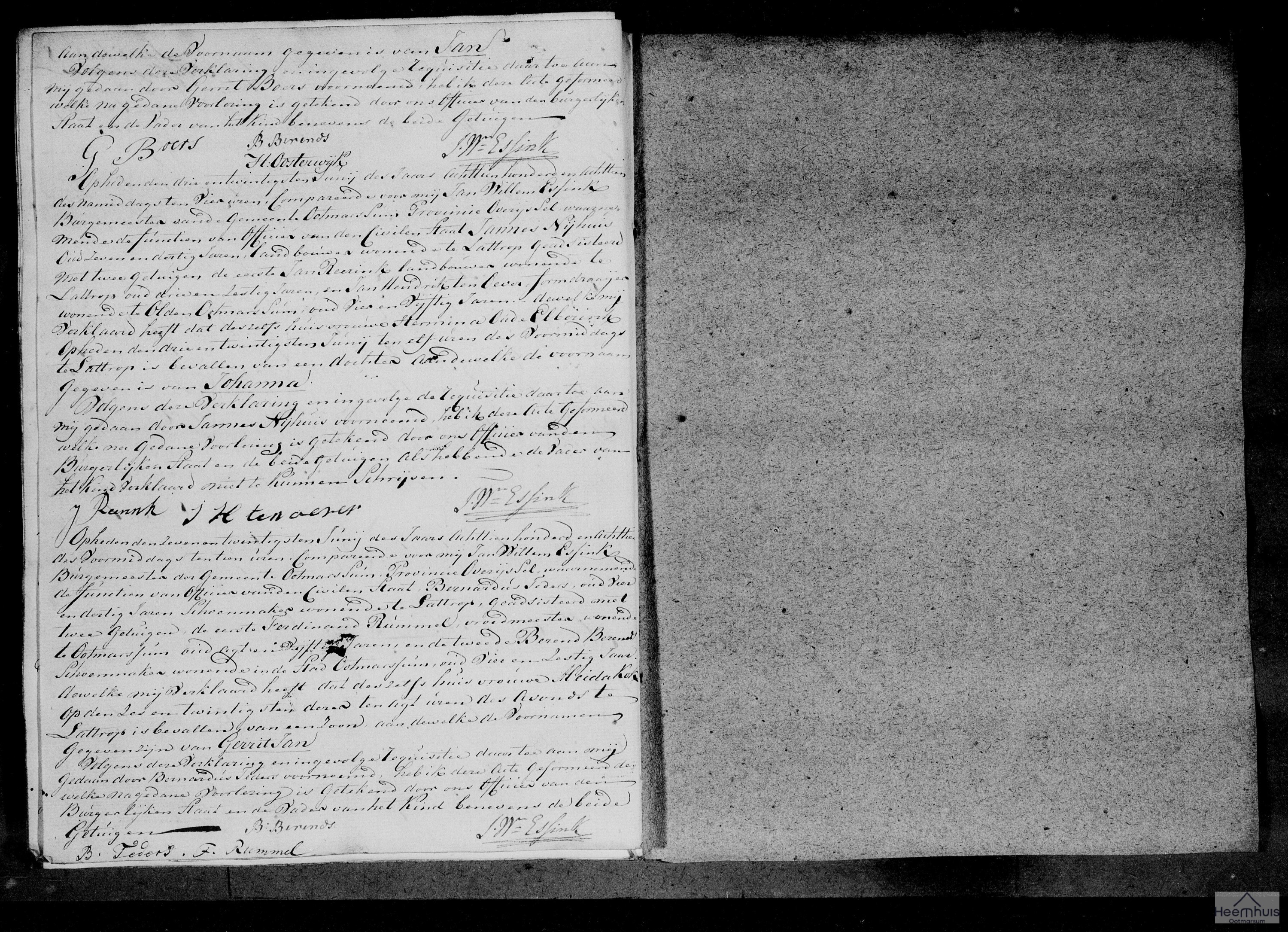 Geboorteakte van Gerrit Jan Teders