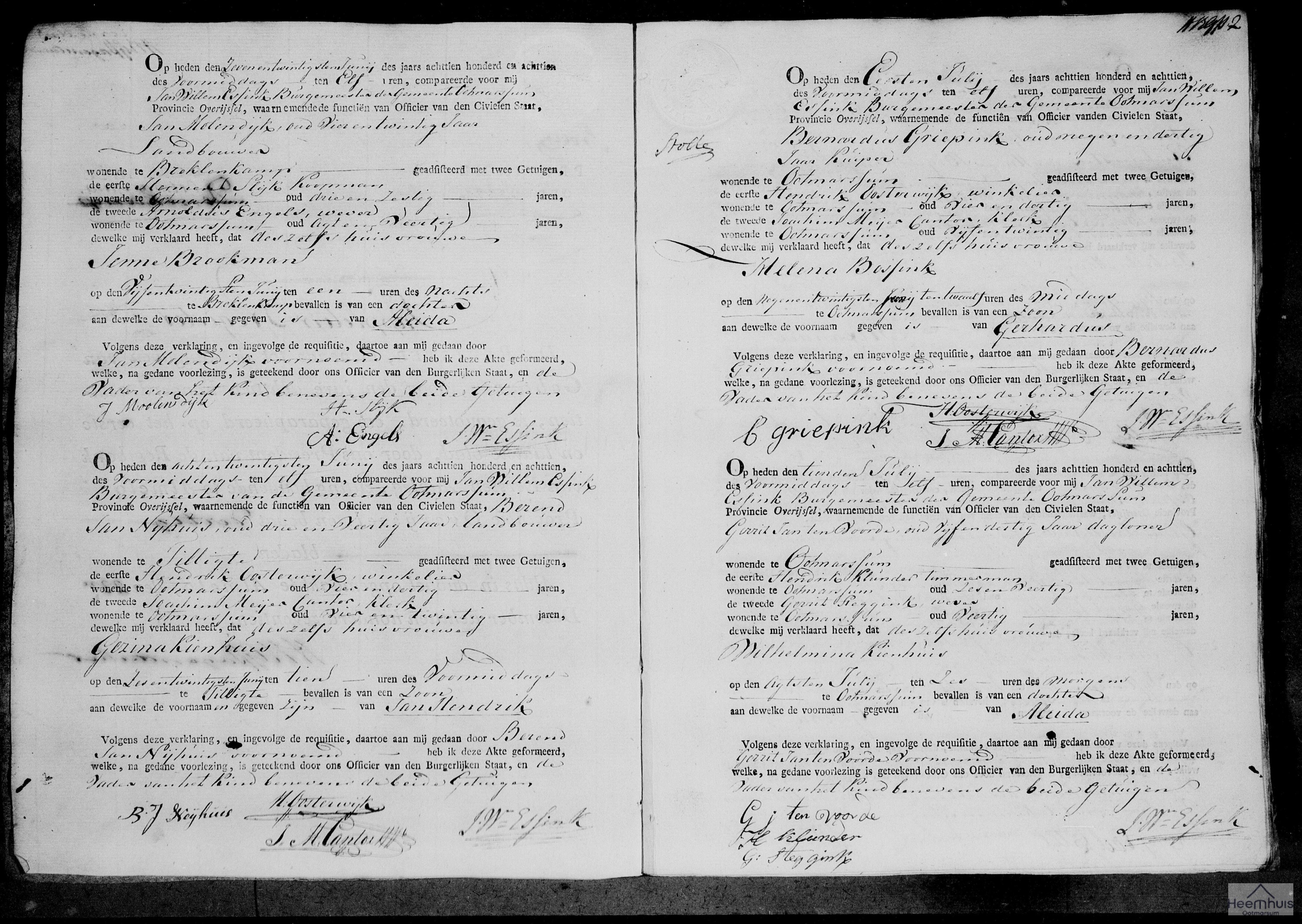 Geboorteakte van Gerhardus Griepink Geboorteakte van Gerhardus Griepink