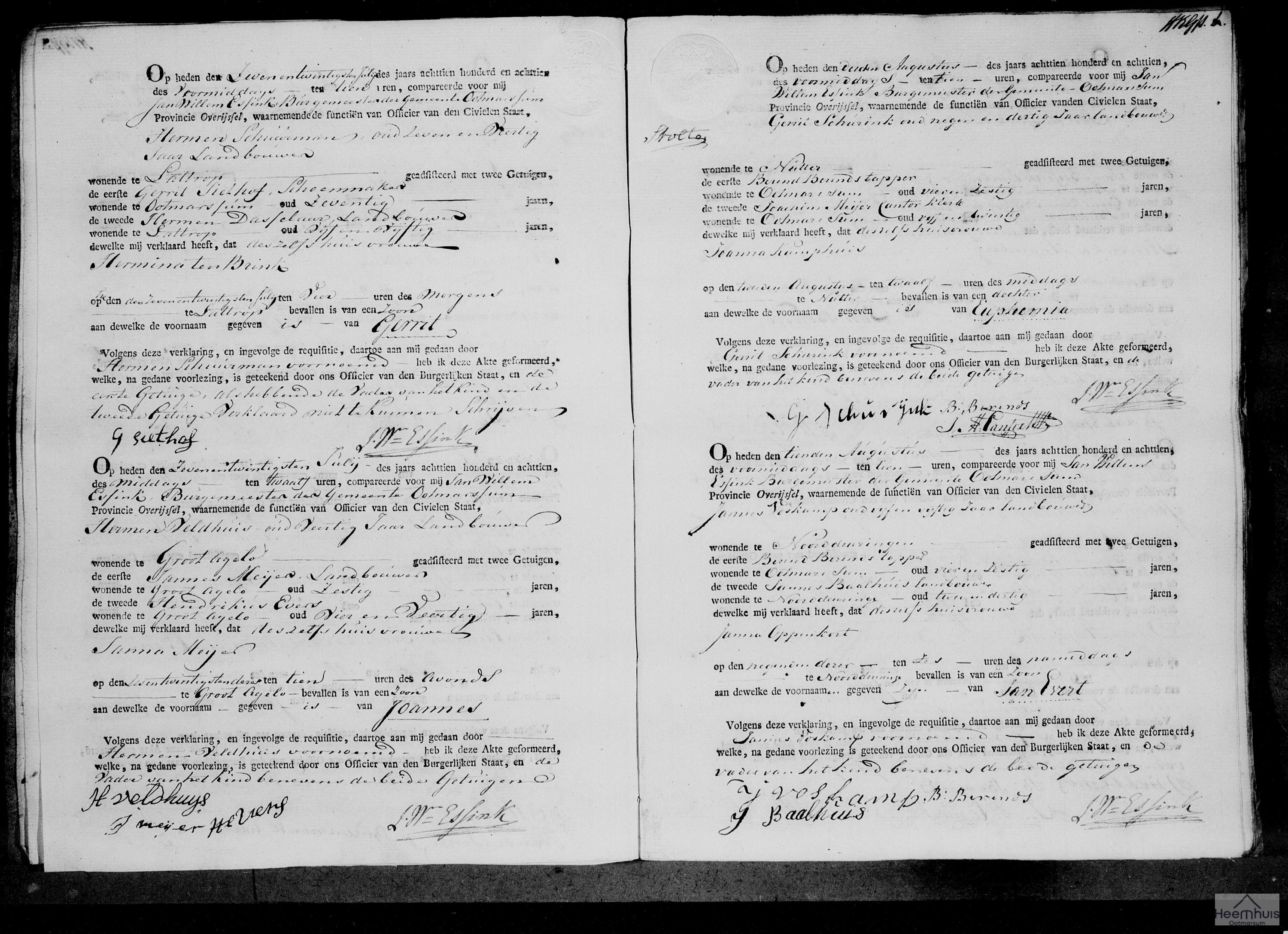 Geboorteakte van Gerrit Schuurman Geboorteakte van Gerrit Schuurman